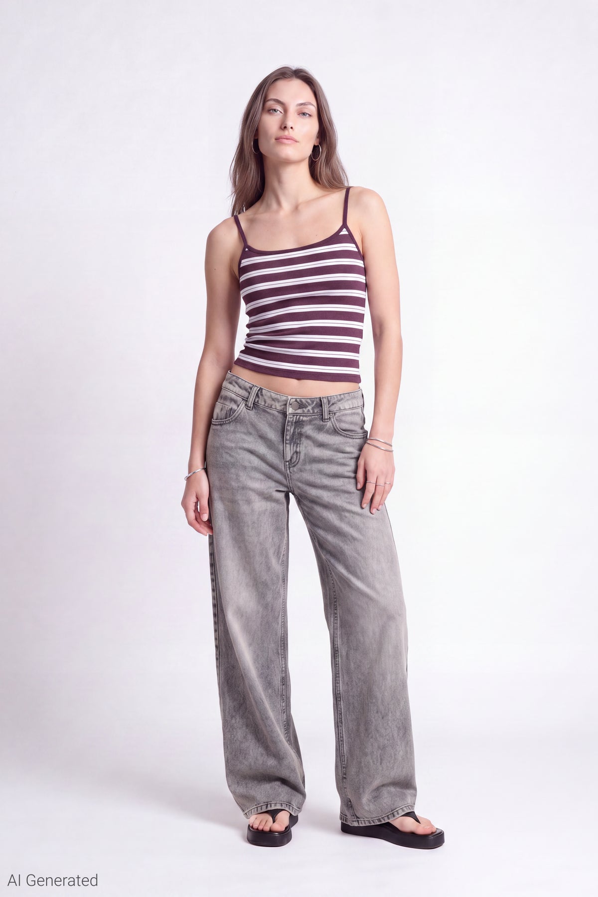 Alt View 3. Reversible Scoop Neck Cami - Burgundy