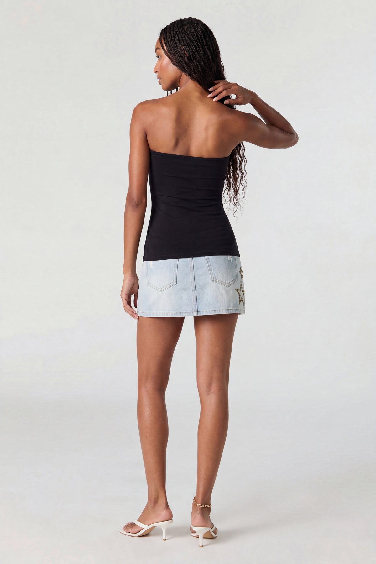 Alt View 2. Soft Tube Top - Black
