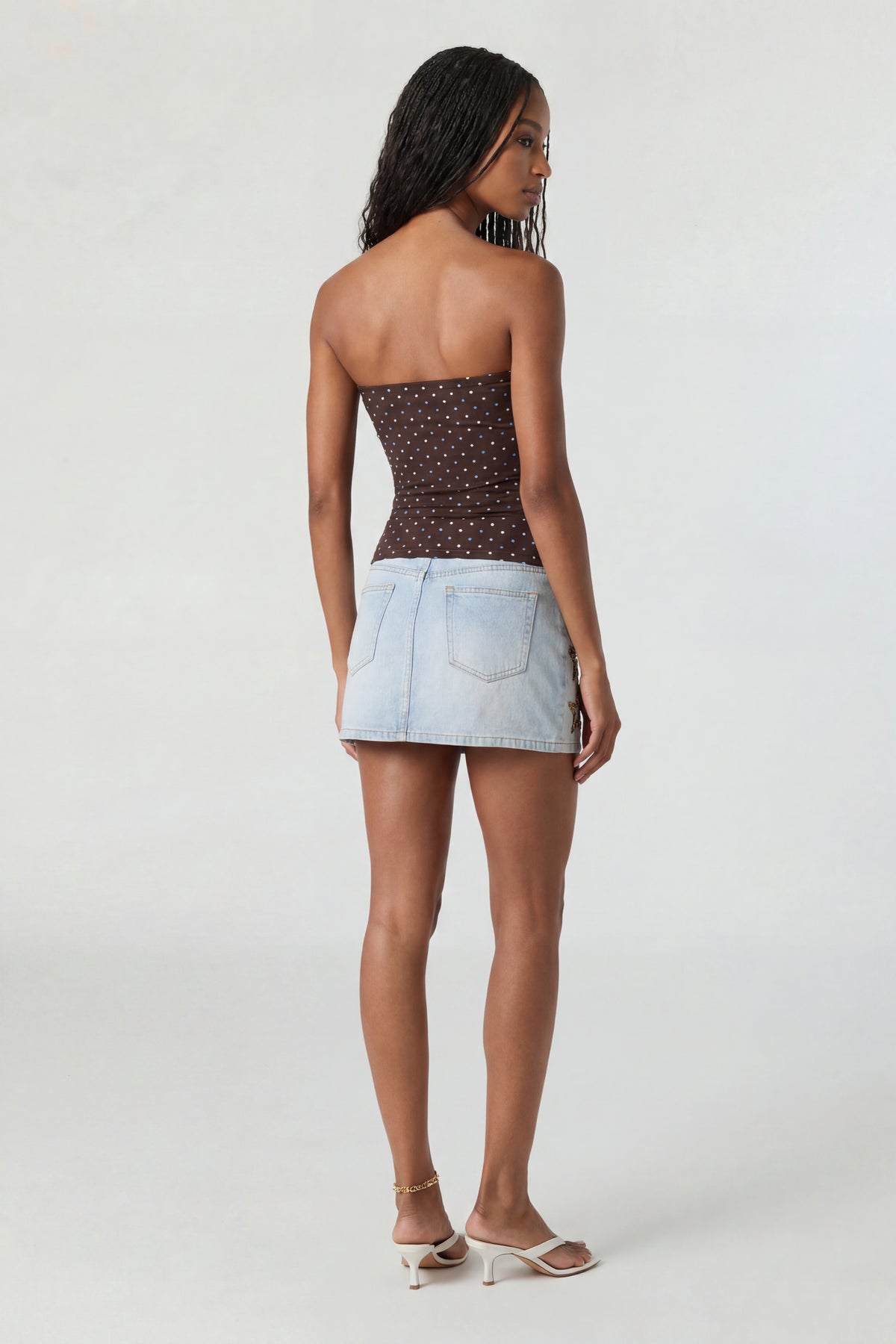 Alt View 2. Soft Tube Top - Brown