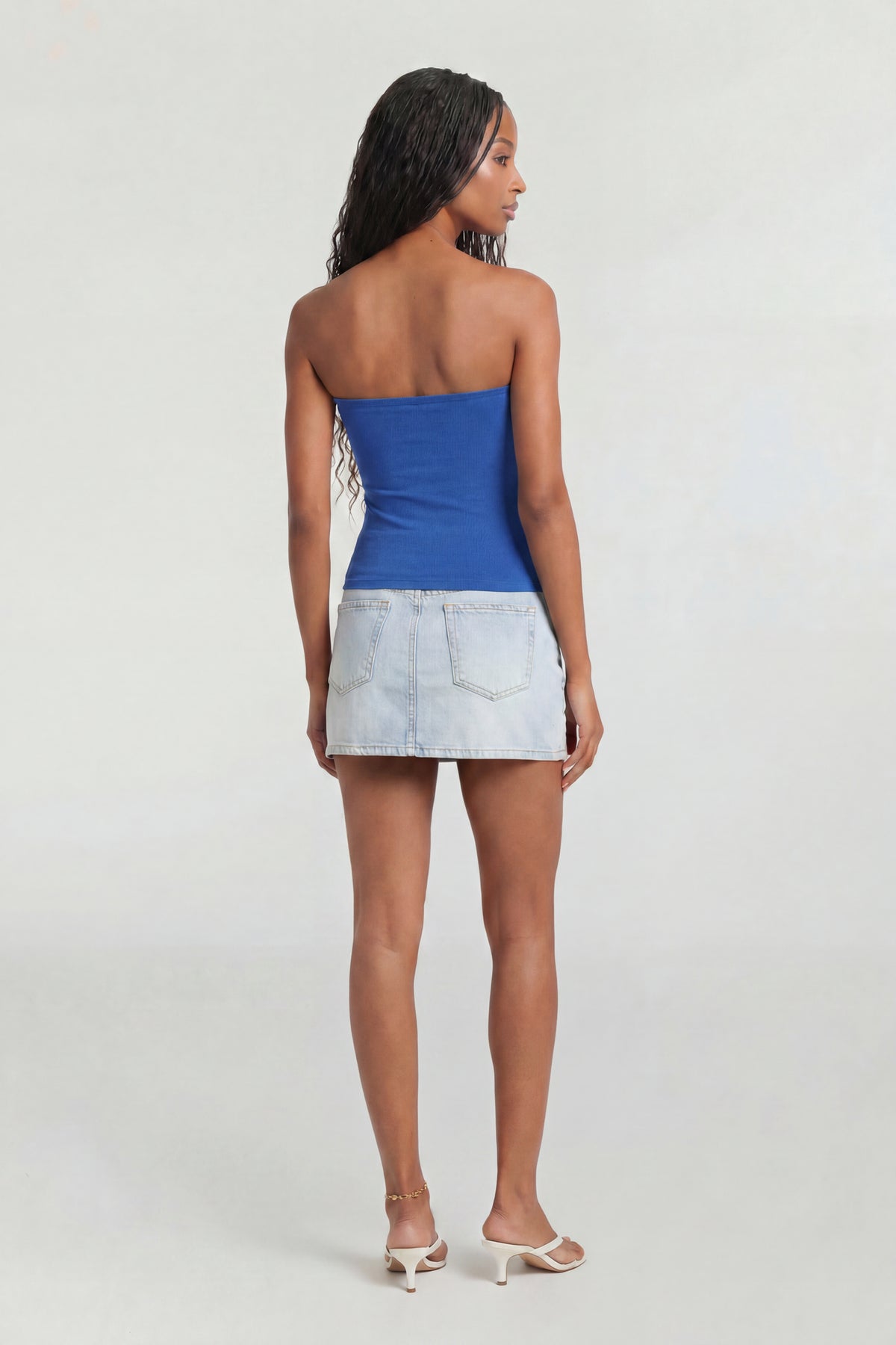 Alt View 2. Soft Tube Top - Royal Blue