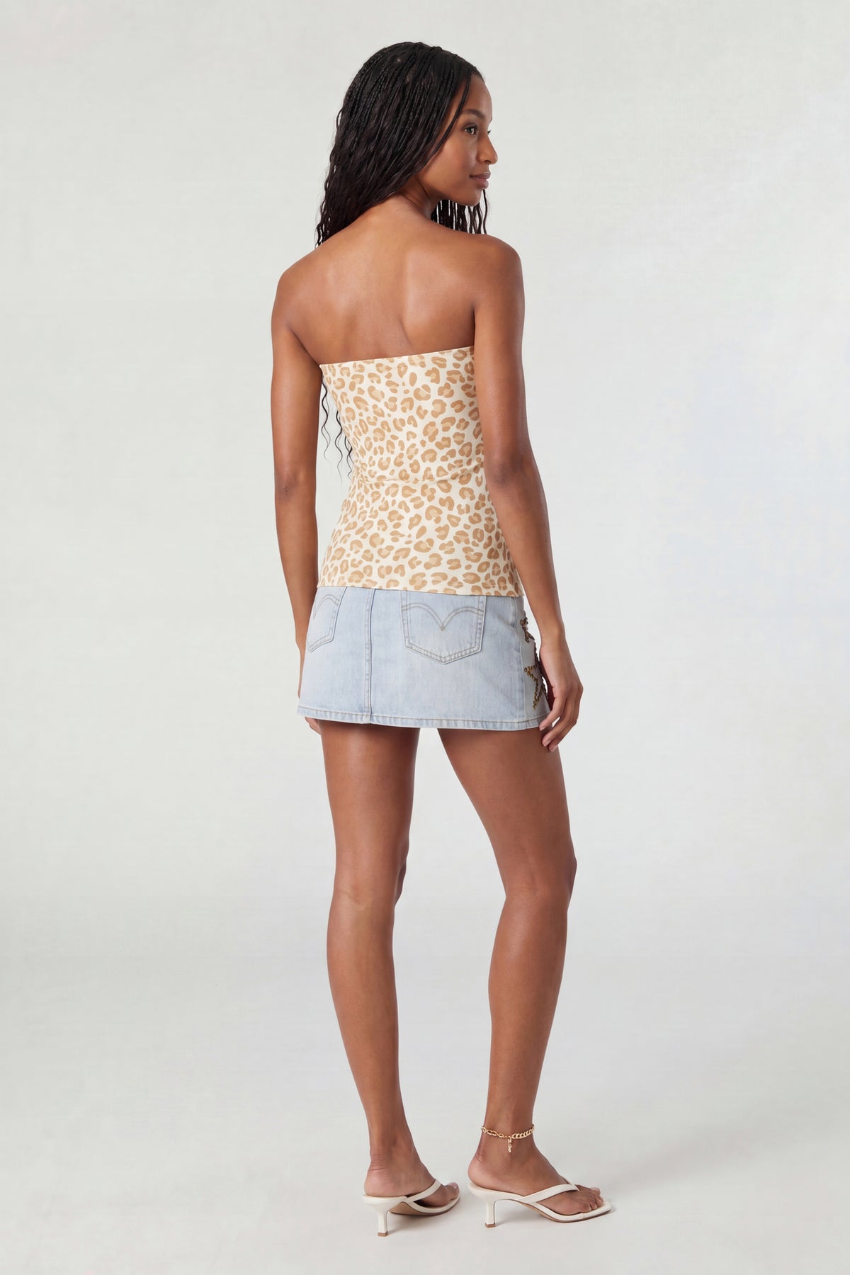 Alt View 2. Soft Tube Top - Leopard