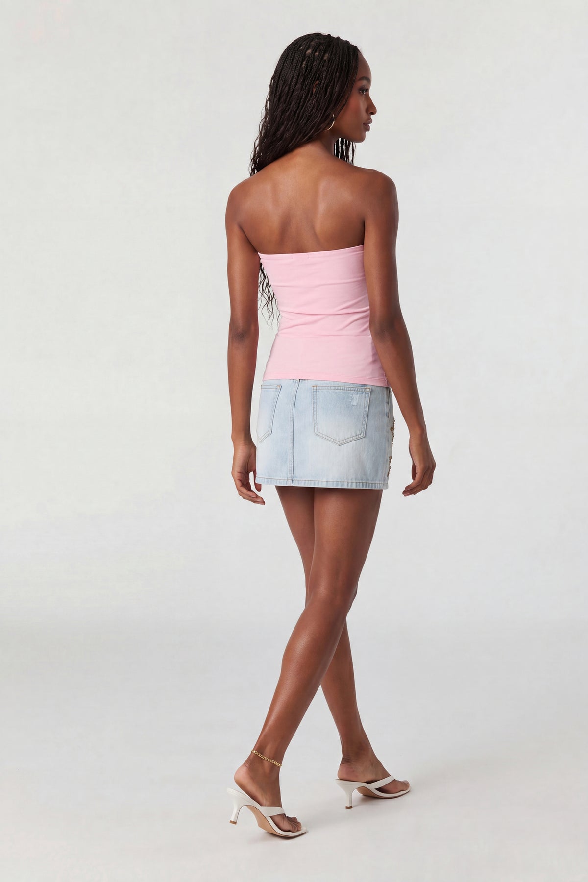 Alt View 2. Soft Tube Top - Pink