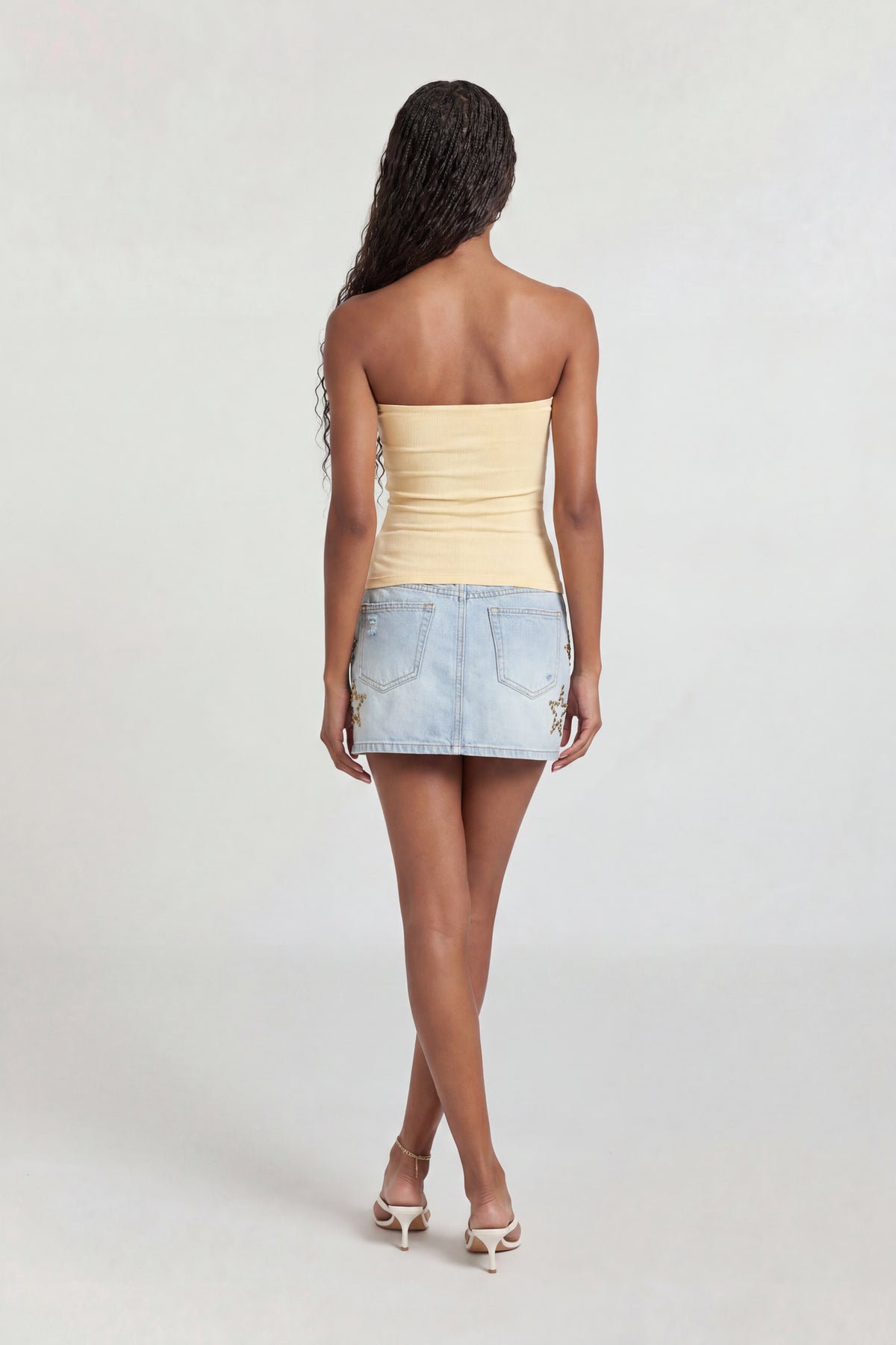 Alt View 2. Soft Tube Top - Yellow