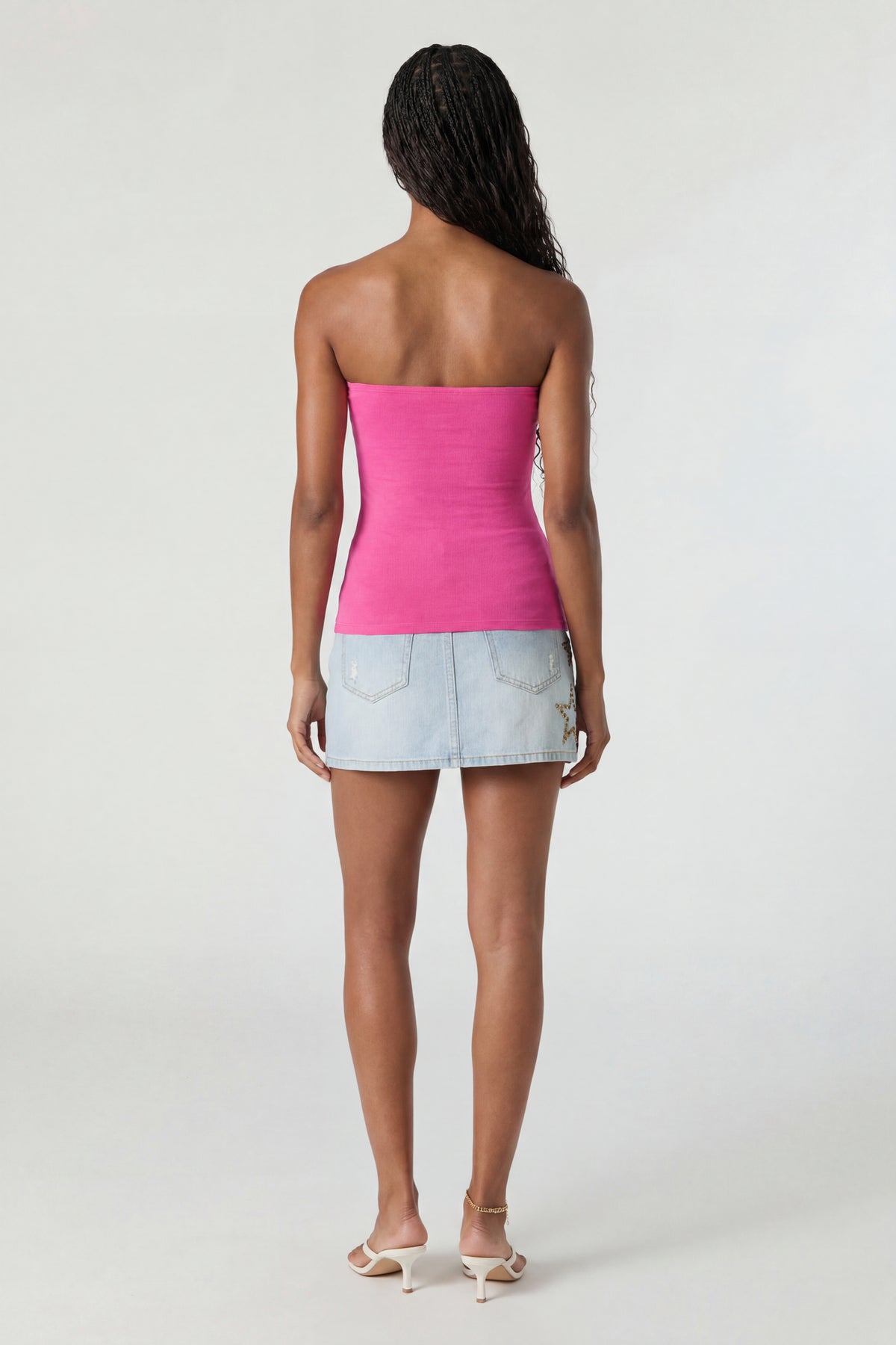Alt View 2. Soft Tube Top - Fuchsia