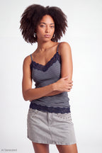 Lace Trim V-Neck Tank