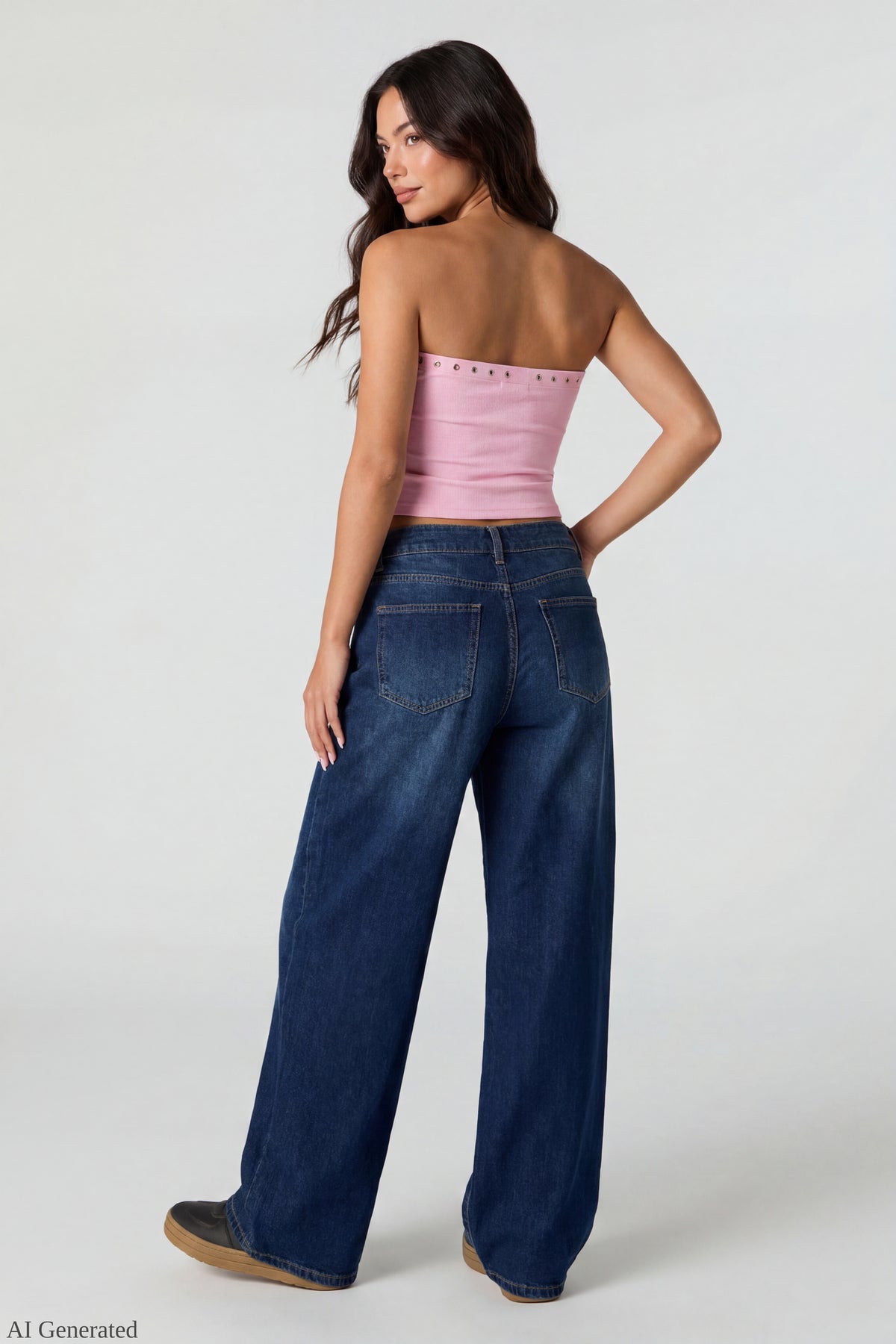 Alt View 3. Studded Tube Top - Pink
