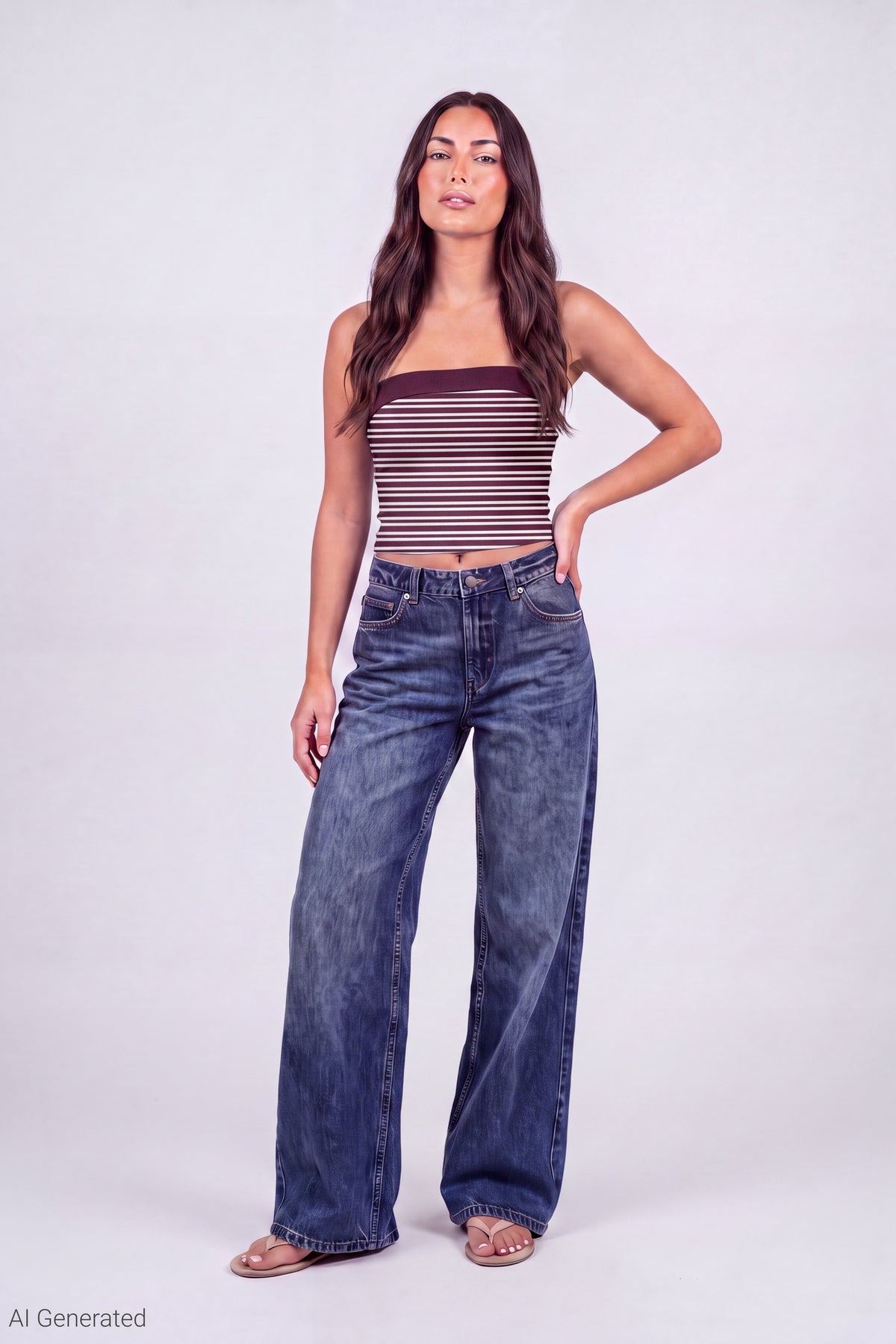 Alt View 5. Foldover Reversible Tube Top - Dark Purple