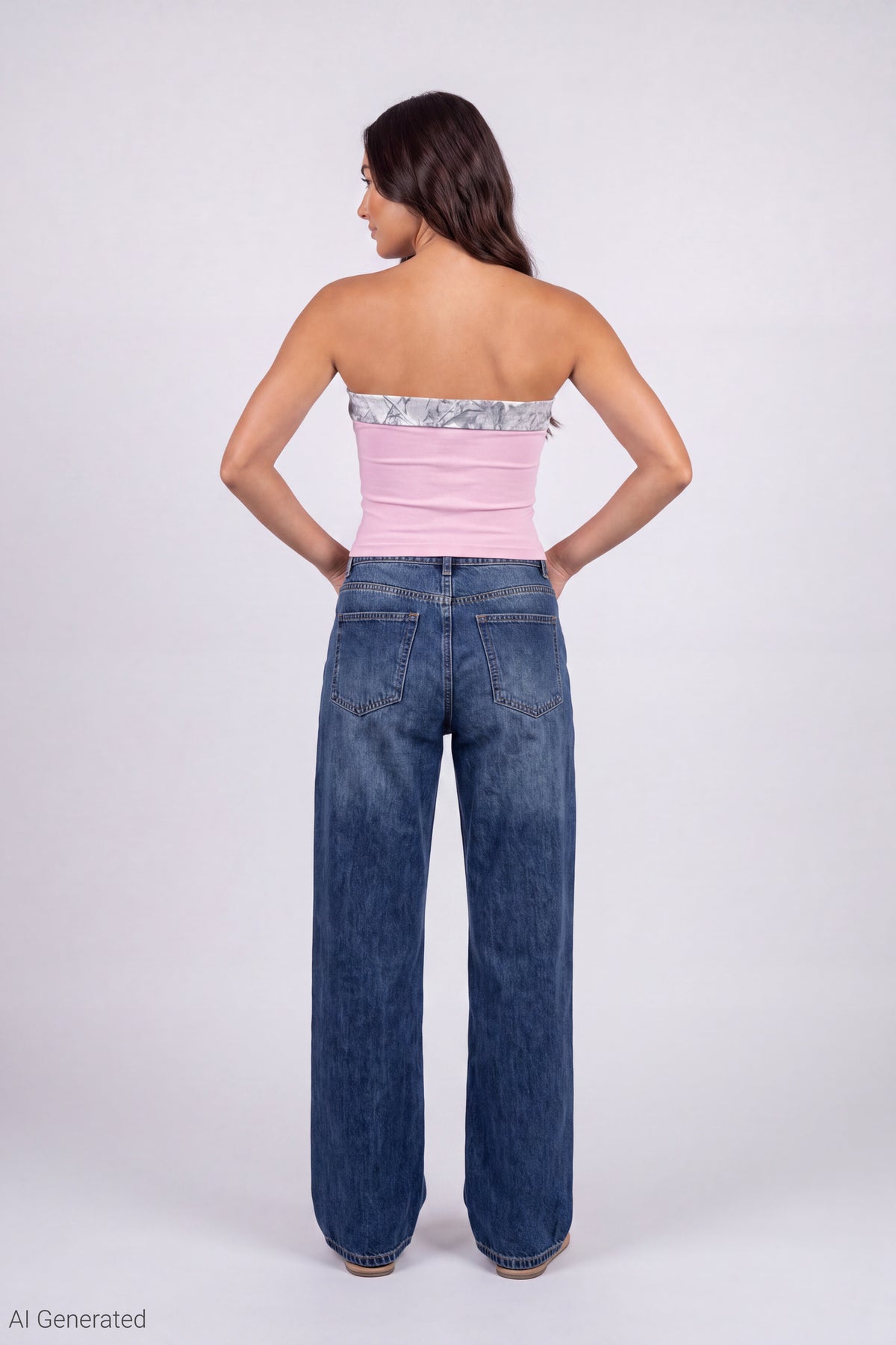 Alt View 3. Foldover Reversible Tube Top - Light Pink