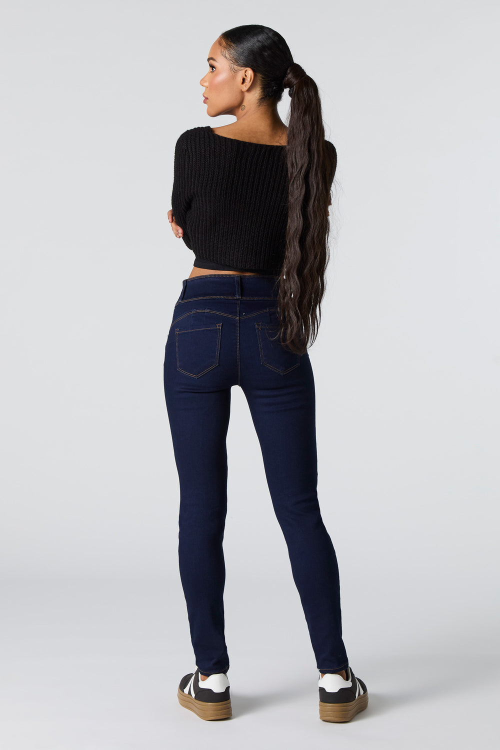 High Rise Triple Button Skinny Jean High Rise Triple Button Skinny Jean 3