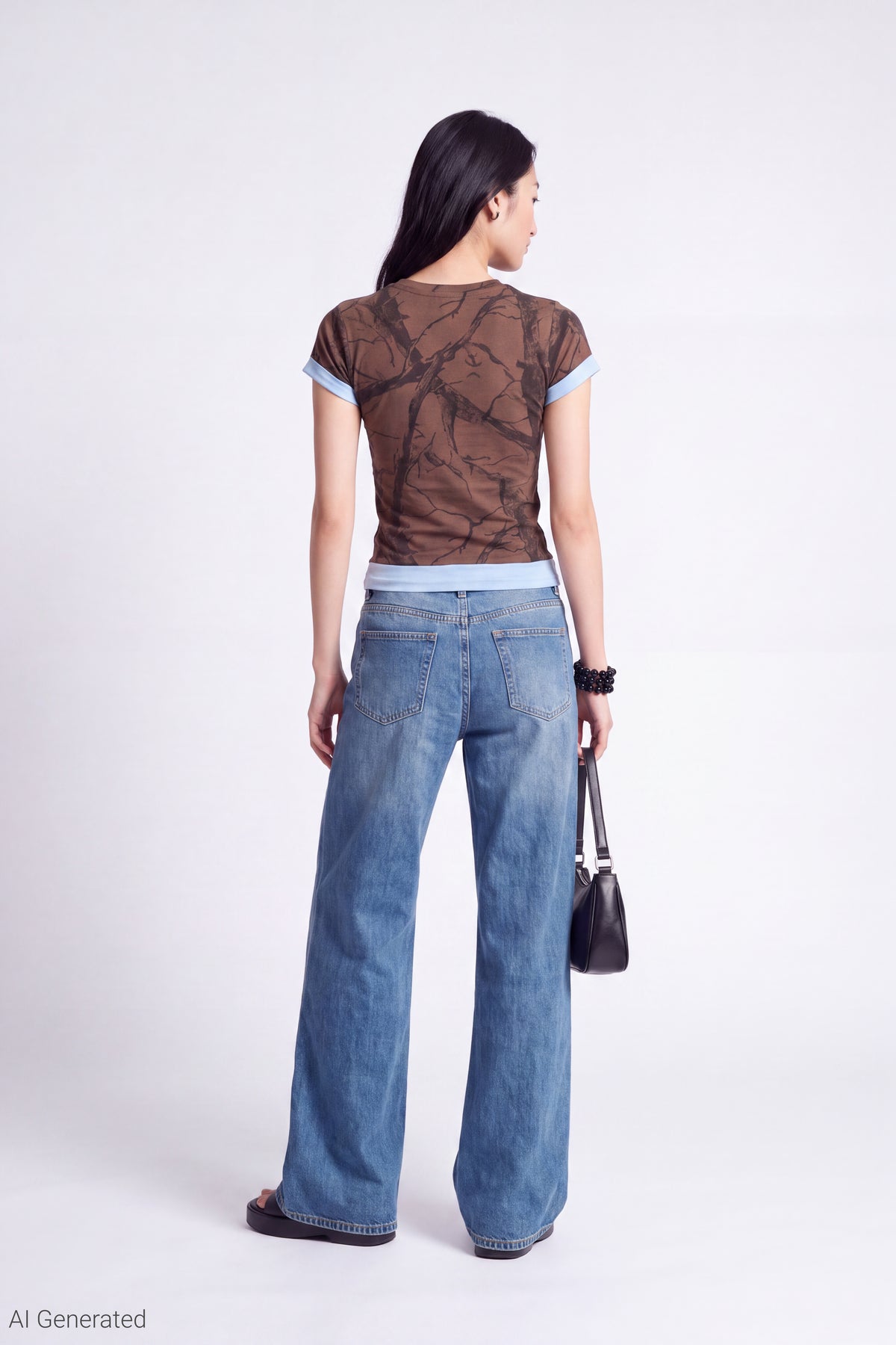 Alt View 3. Short Sleeve Layered Twofer Top - Burgundy
