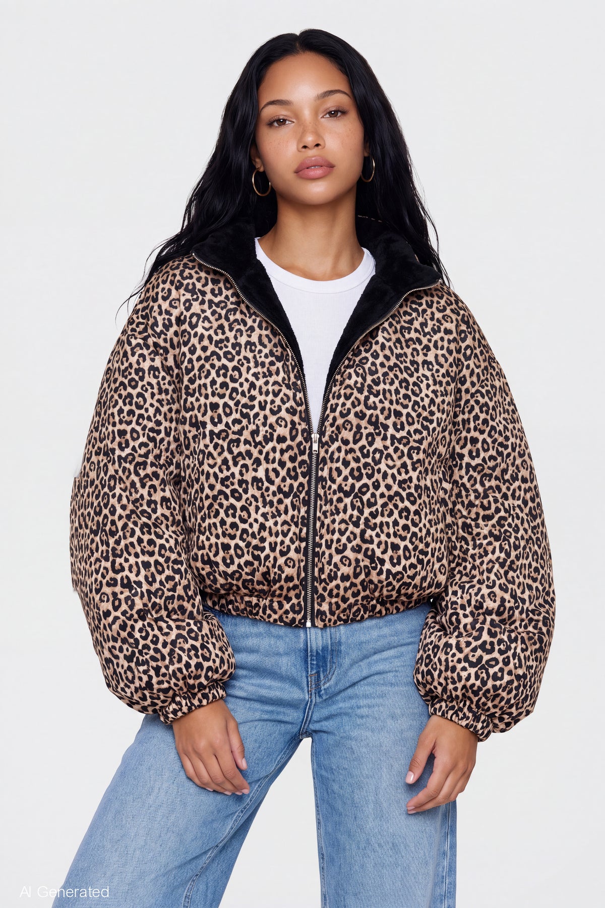 Alt View 6. Reversible Fleece Zip Jacket - Black