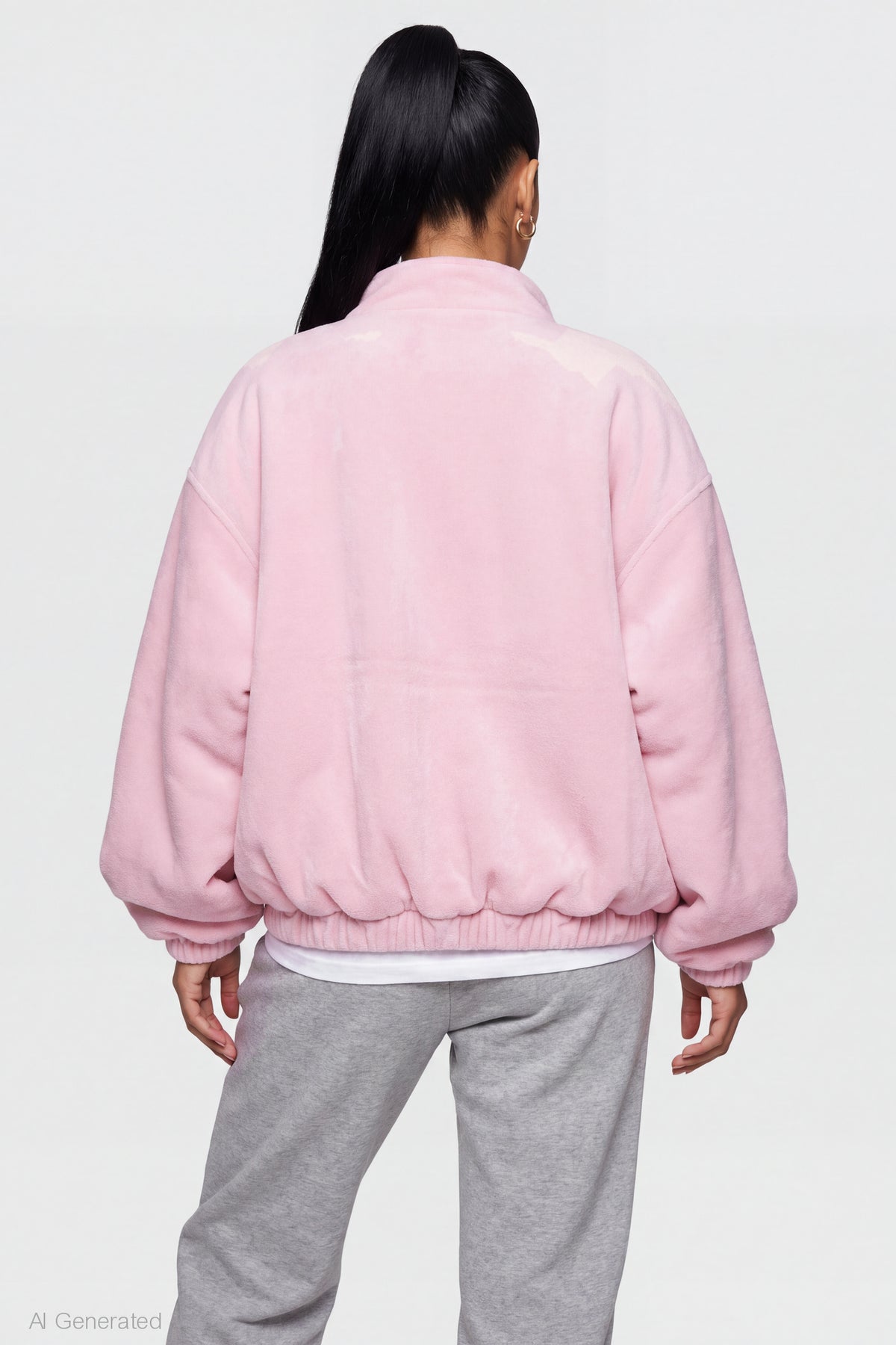 Alt View 3. Reversible Fleece Zip Jacket - Pink