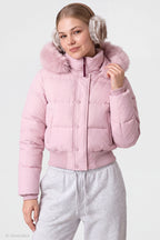 Faux Fur Trim Puffer Jacket