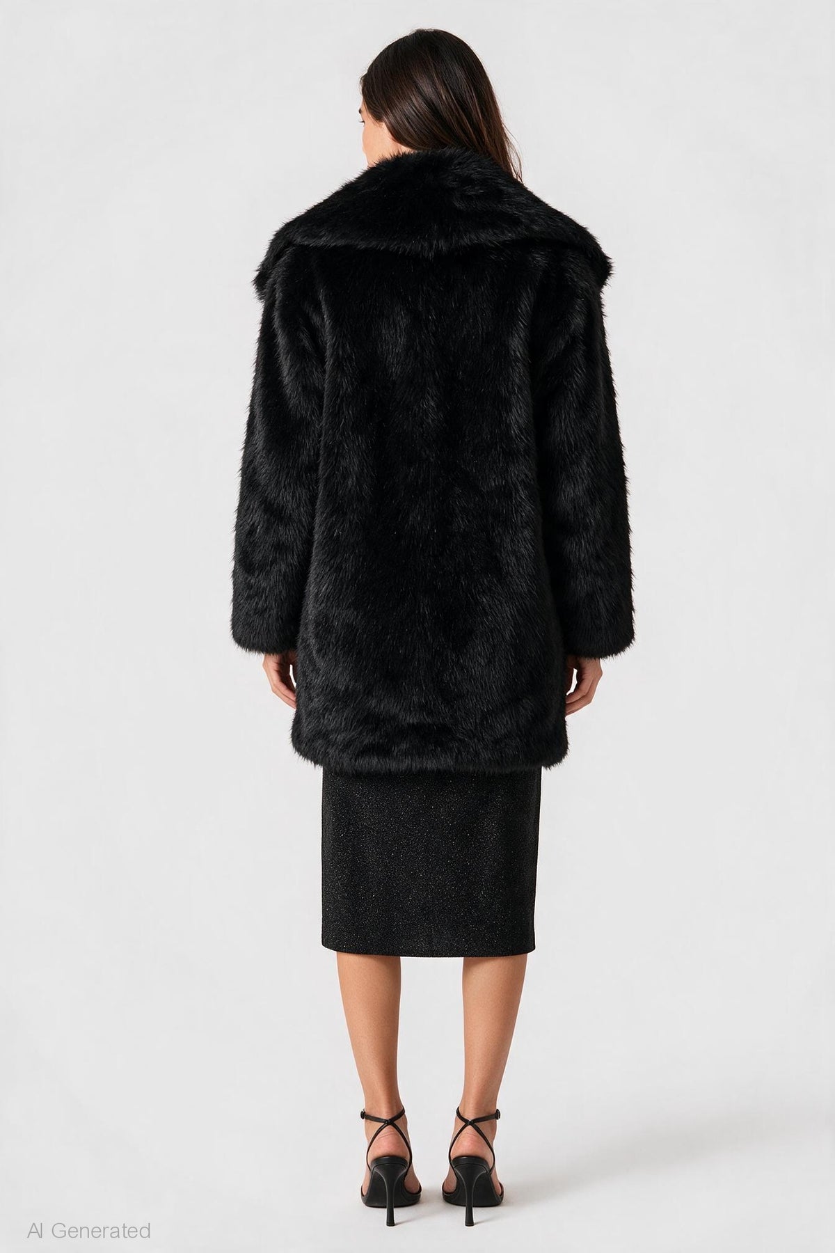 Alt View 2. Faux Fur Jacket - Black