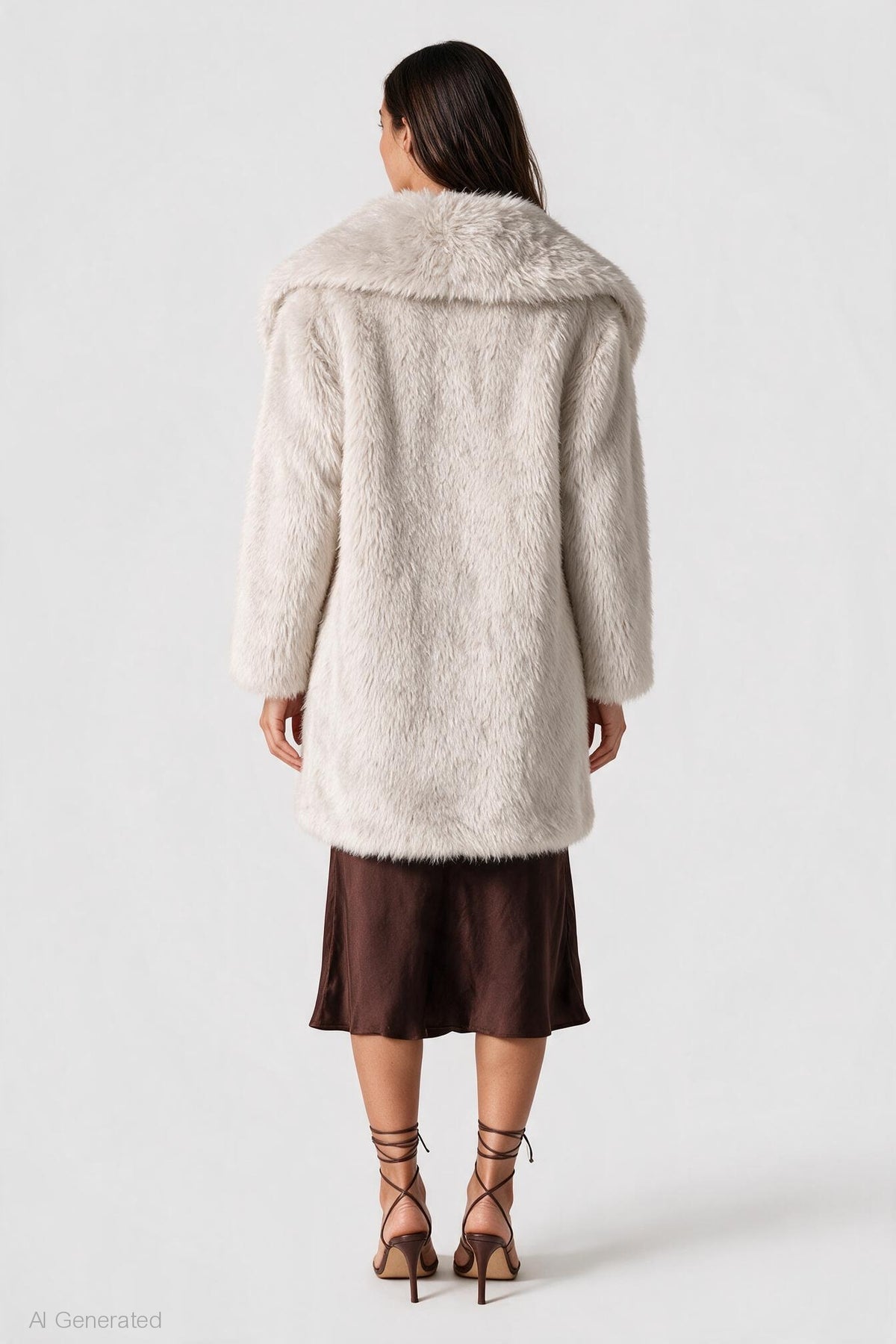 Alt View 2. Faux Fur Jacket - Cream