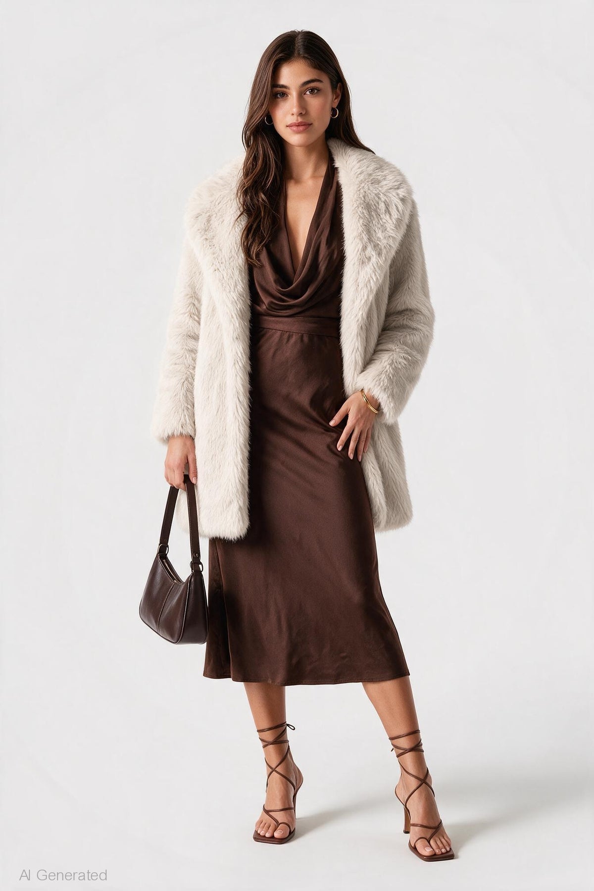 Faux Fur Jacket - Cream