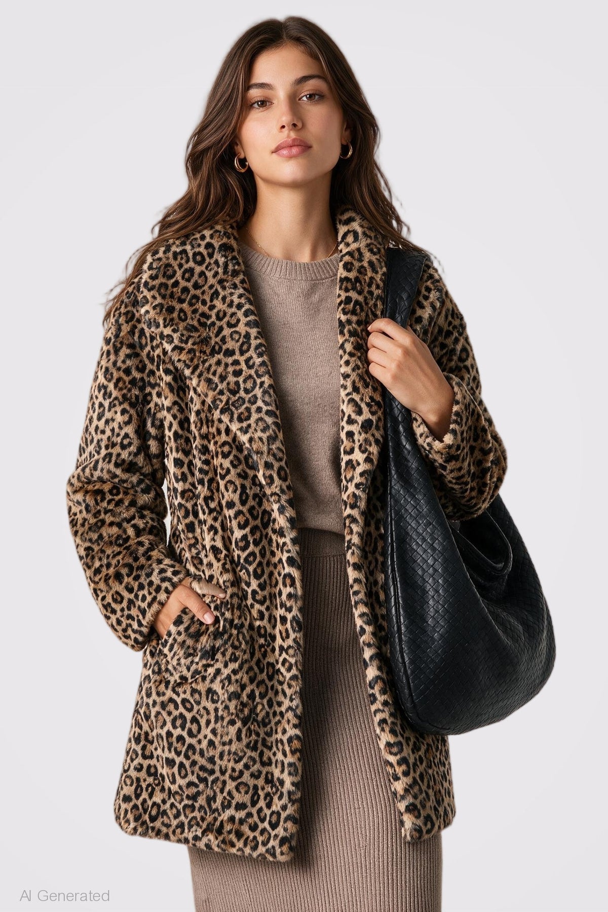 Alt View 3. Faux Fur Jacket - Ivory