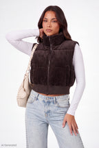 Corduroy Puffer Vest