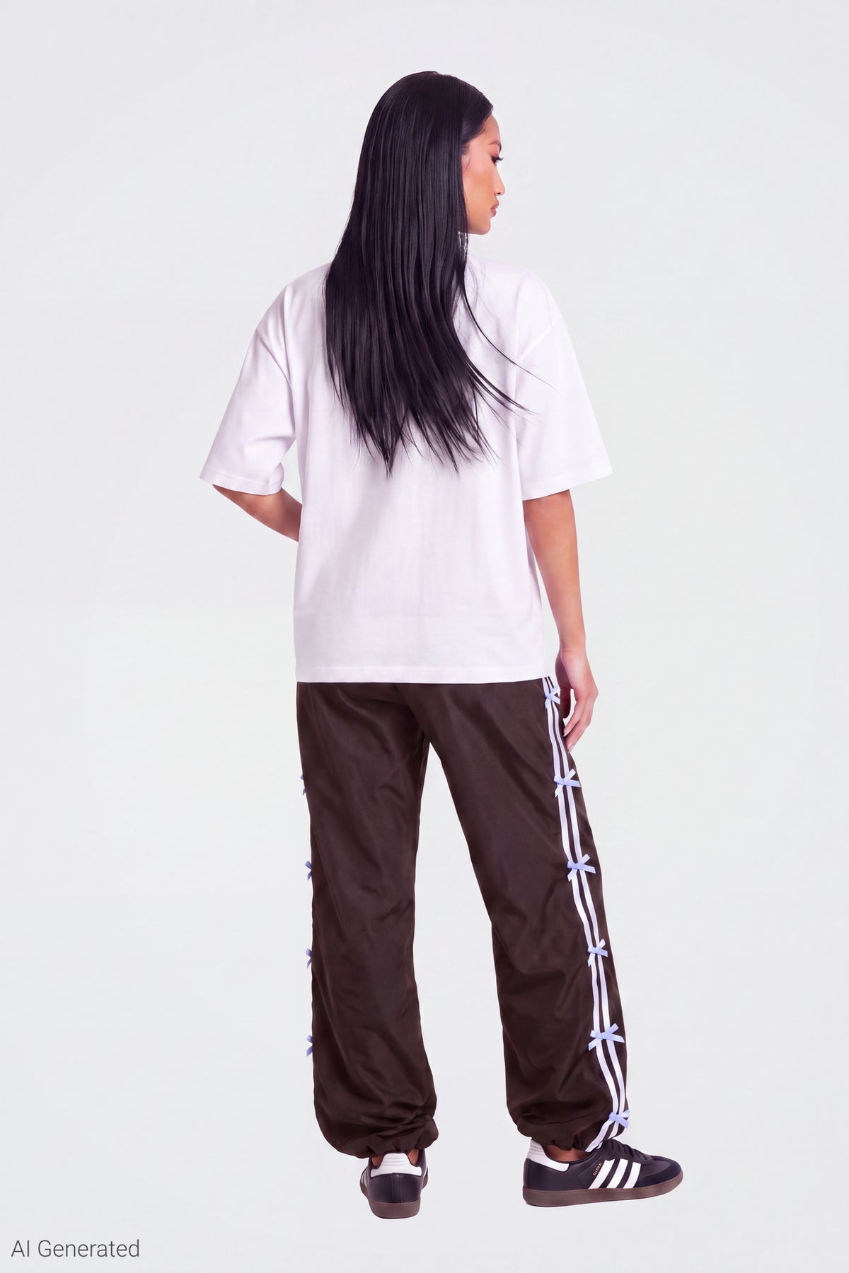 Alt View 2. Bow Trim Track Pant - Brown