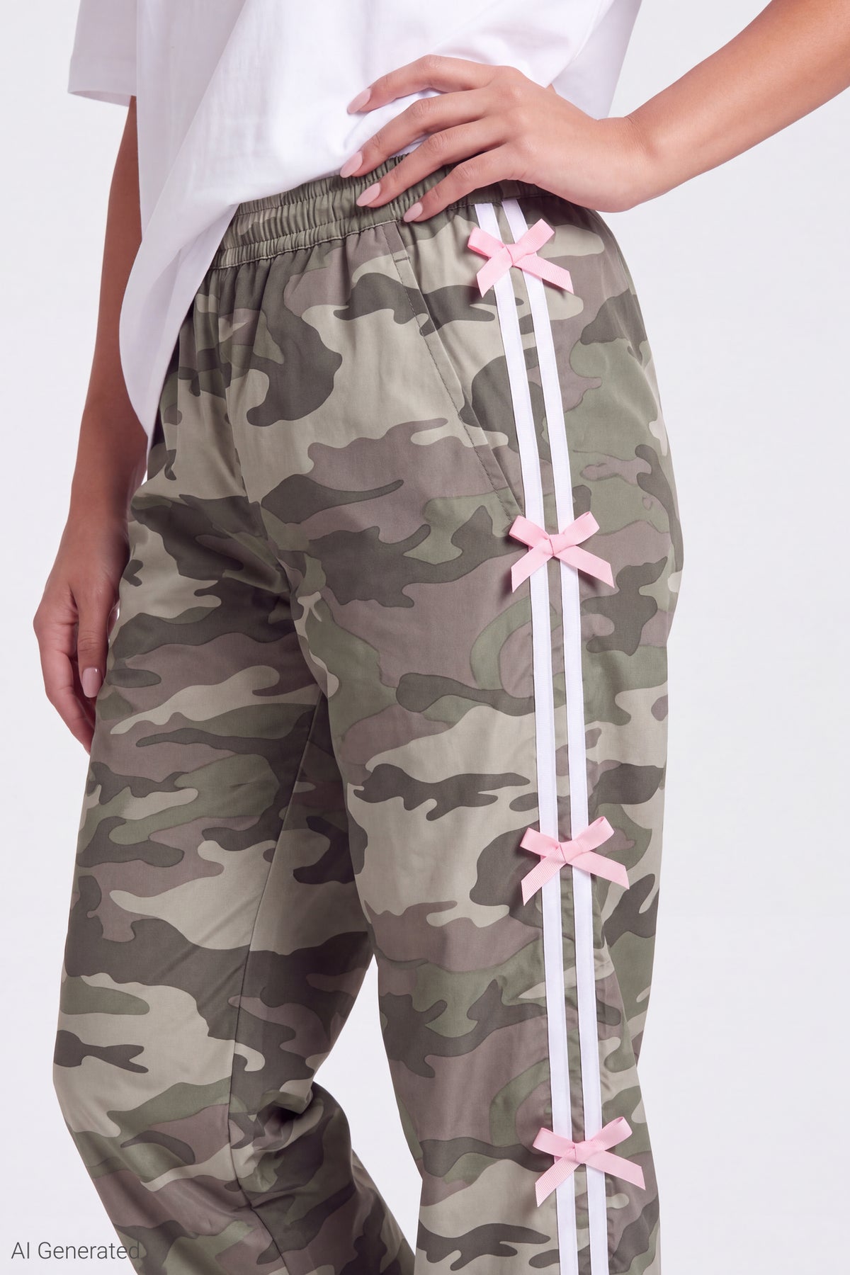 Alt View 3. Bow Trim Track Pant - Camouflage