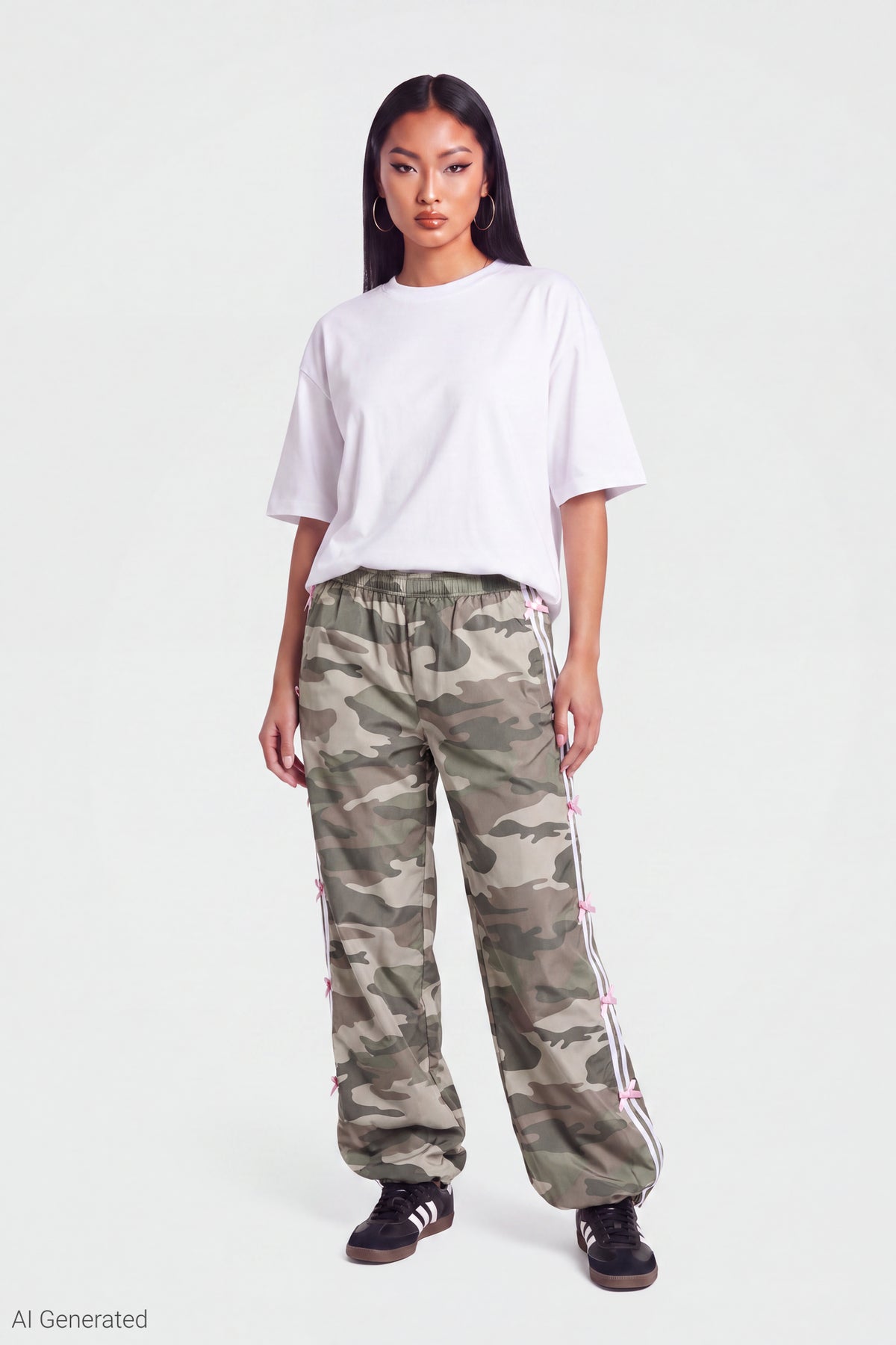 Bow Trim Track Pant - Camouflage