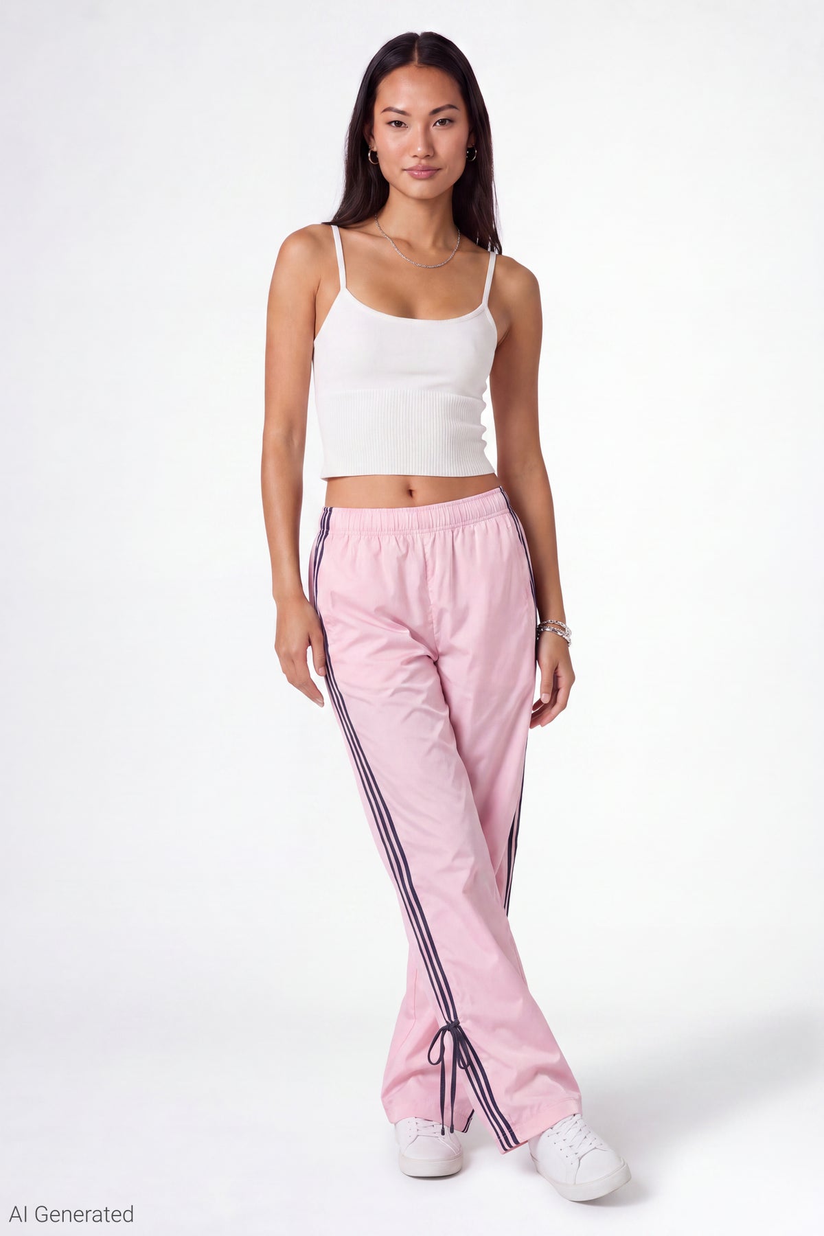 Bow Detail Track Pant - Pink