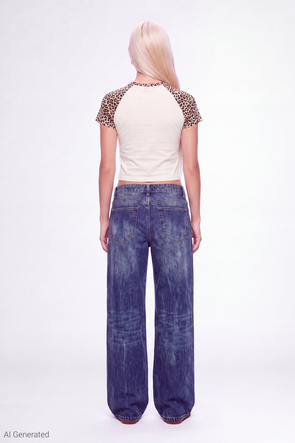 Alt View 3. Graphic Raglan T-Shirt - Leopard