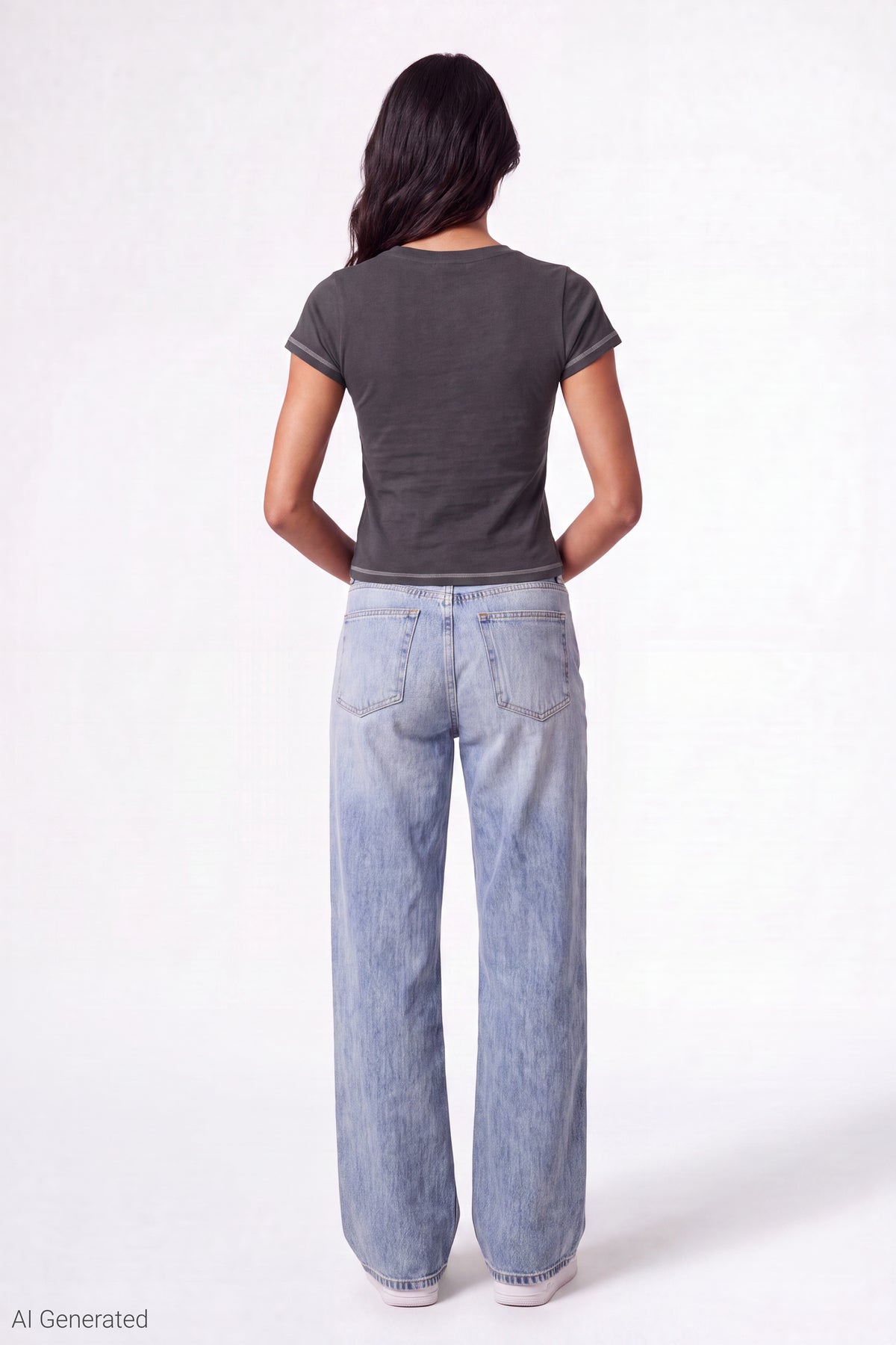 Alt View 3. Henley Graphic T-Shirt - Charcoal