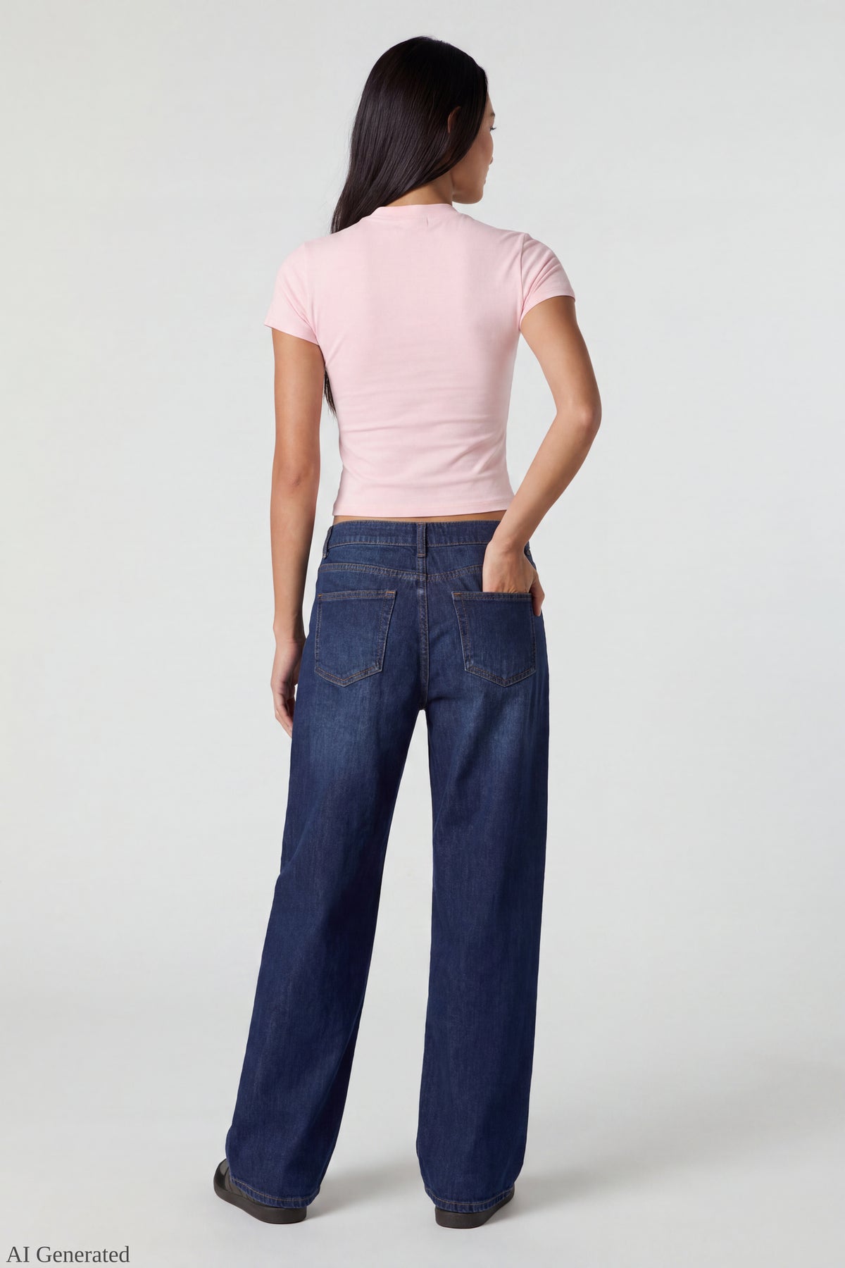 Alt View 3. Graphic Fitted T-Shirt - Light Pink