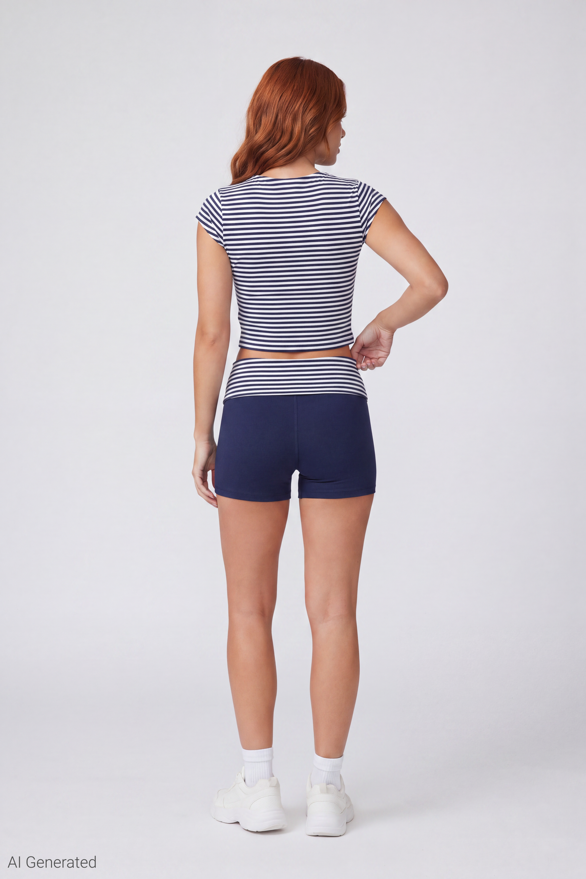 Alt View 2. Graphic Baby Tee - Navy