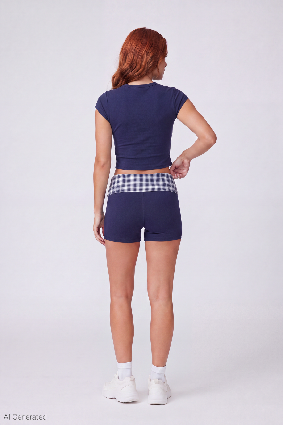 Alt View 2. Graphic Baby Tee - Dark Blue
