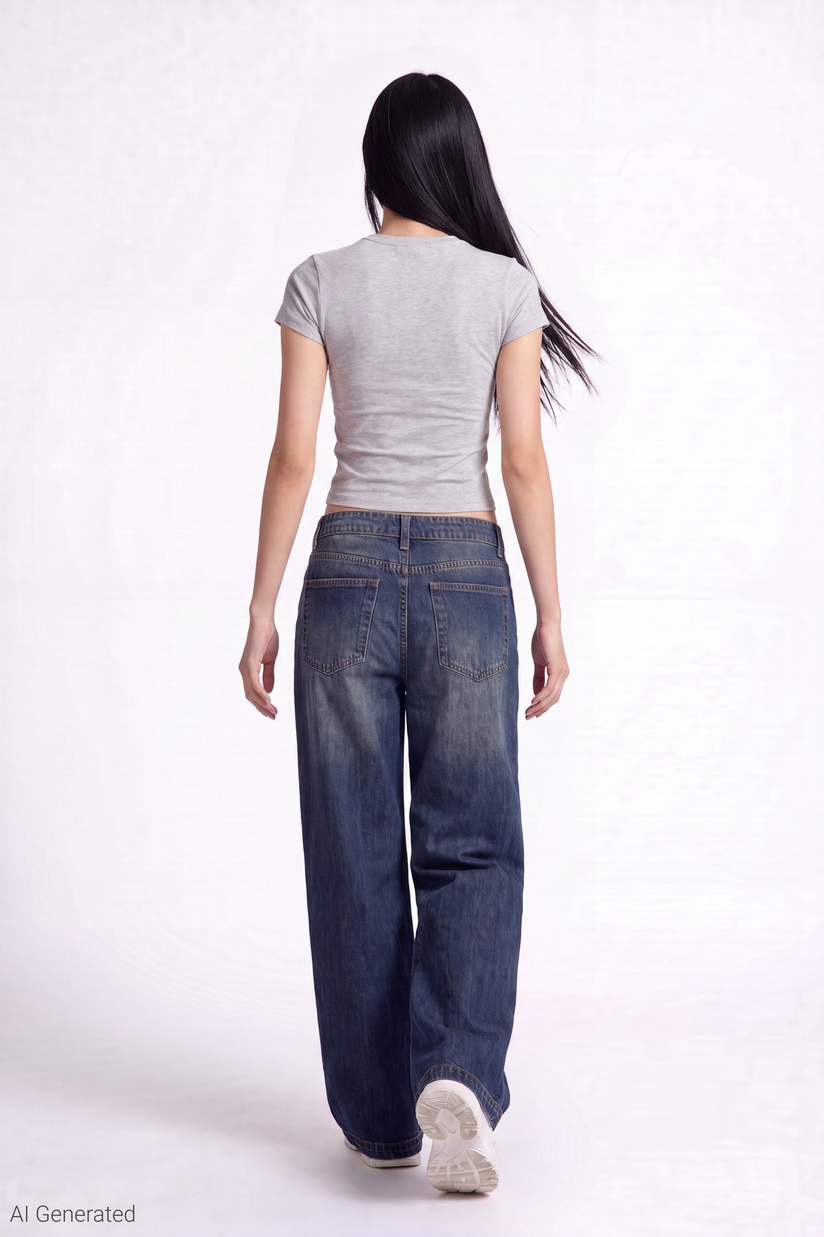 Alt View 3. Graphic Baby Tee - Heather Grey