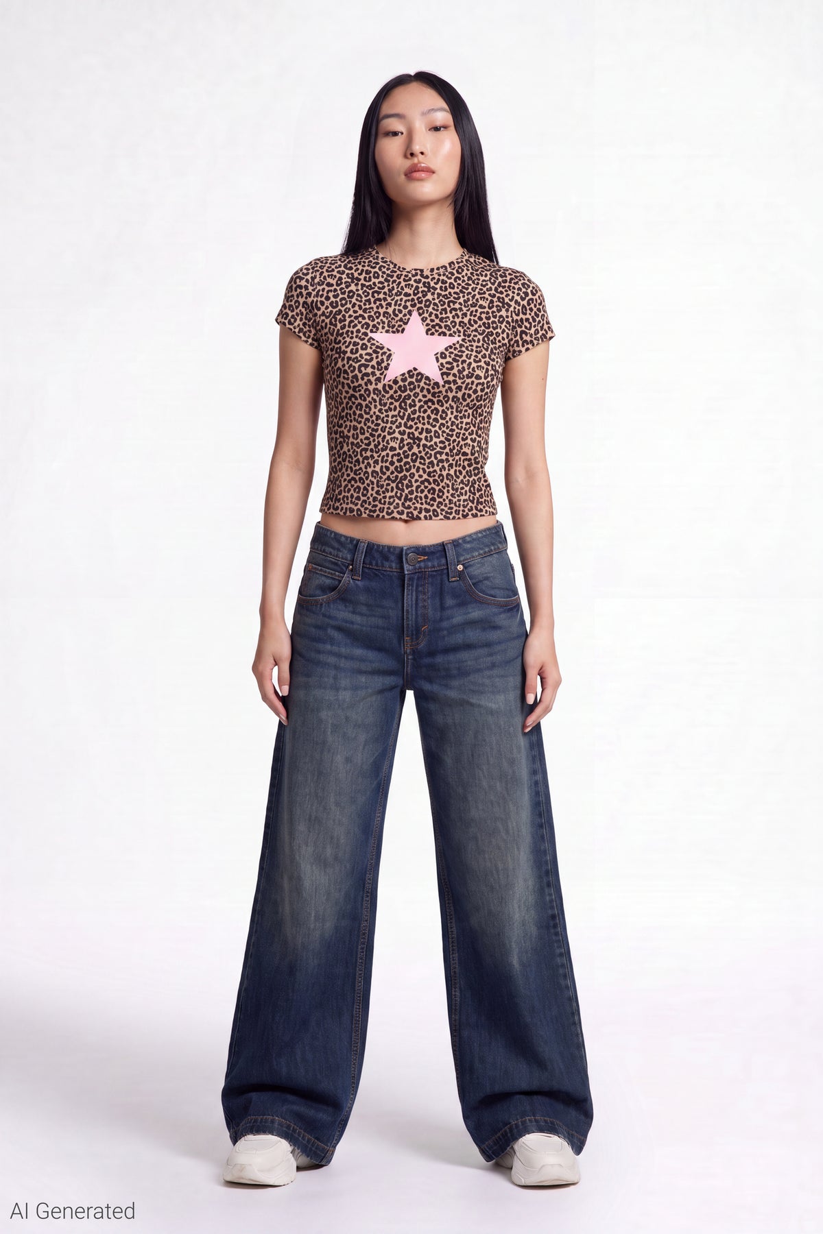 Alt View 2. Graphic Baby Tee - Leopard