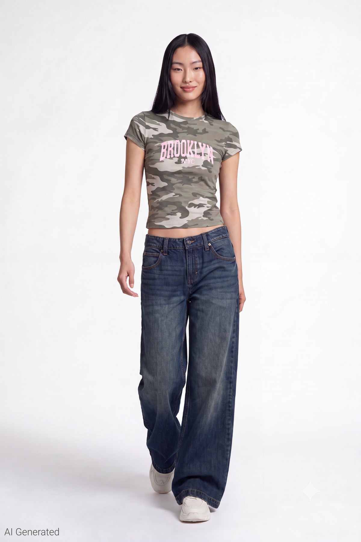 Alt View 2. Graphic Baby Tee - Camouflage