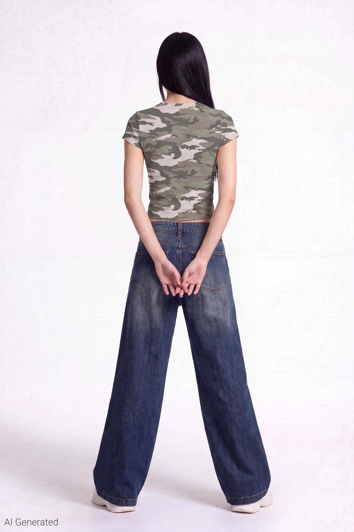 Alt View 3. Graphic Baby Tee - Camouflage