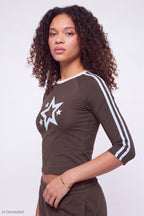 Graphic 3/4 Sleeve Top