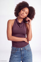 Cowl Neck Halter Bodysuit
