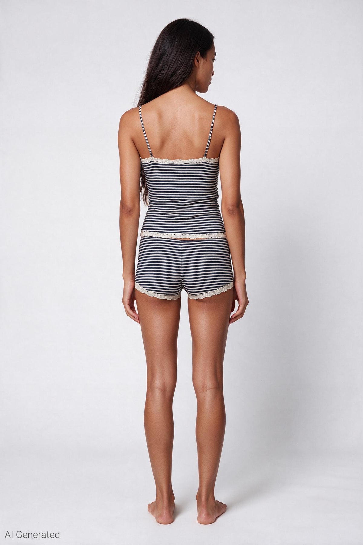 Alt View 3. Lace Trim Cami - Ivory