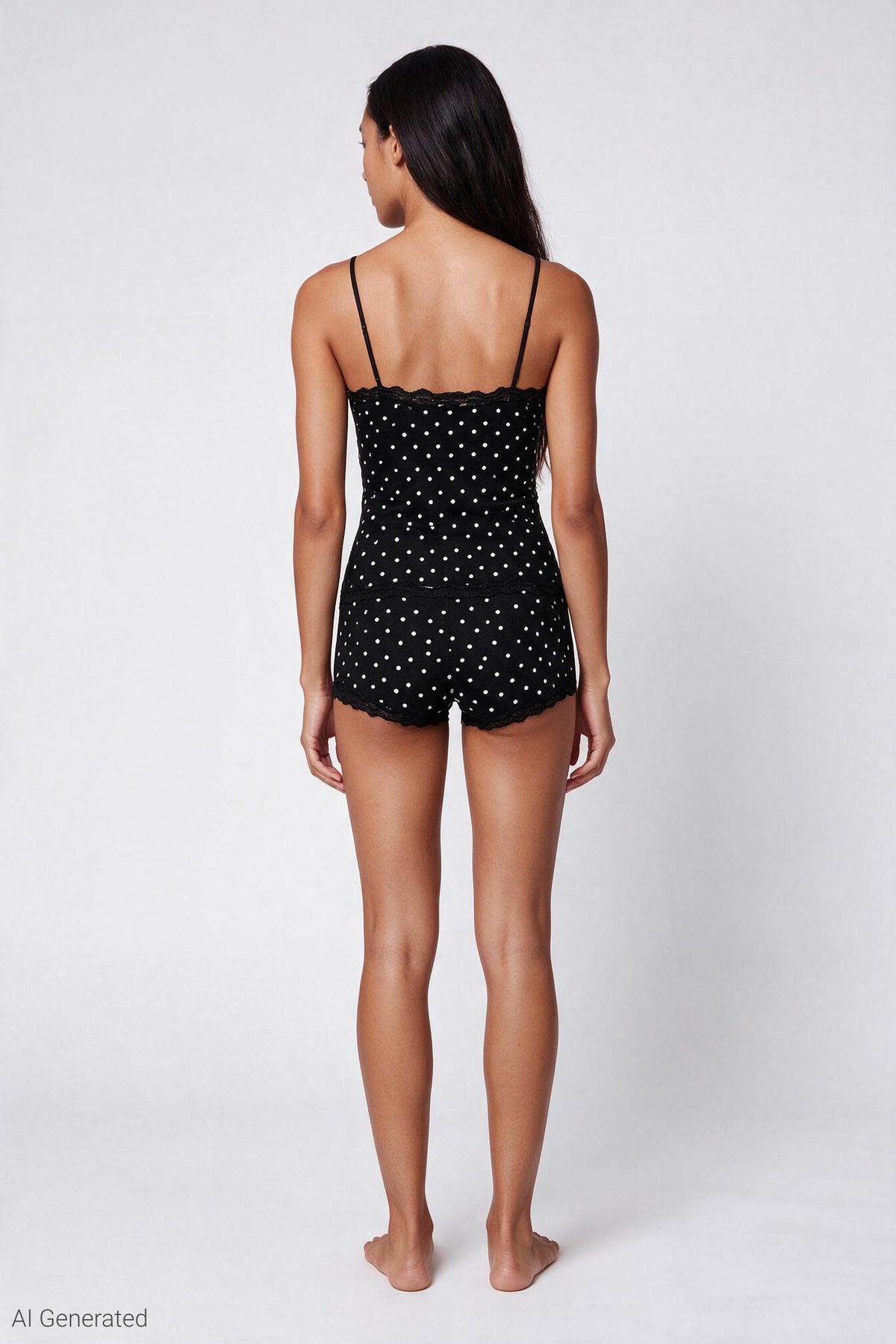 Alt View 2. Lace Trim Micro Short - Black