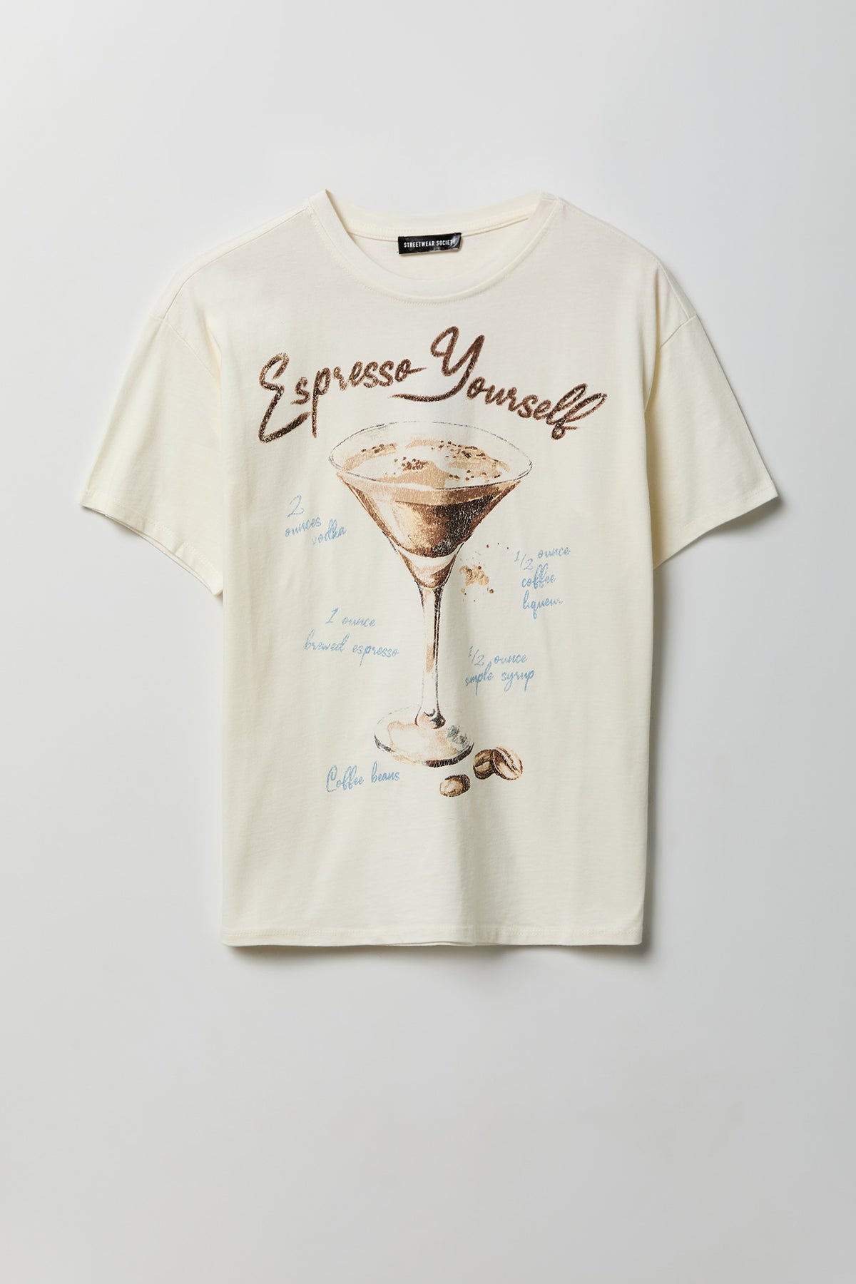 Alt View 2. Cocktail Graphic Boyfriend T-Shirt - Ivory