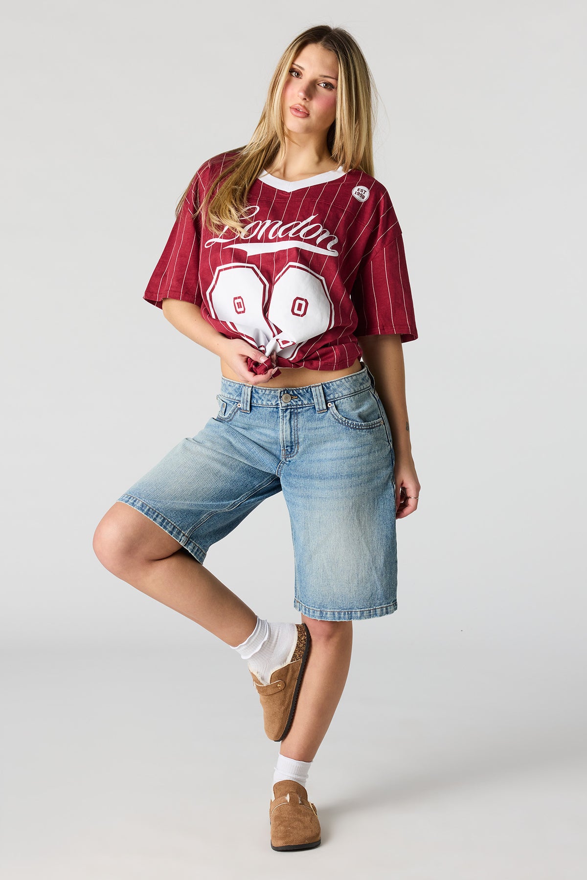 Alt View 3. Jersey Graphic T-Shirt - Red