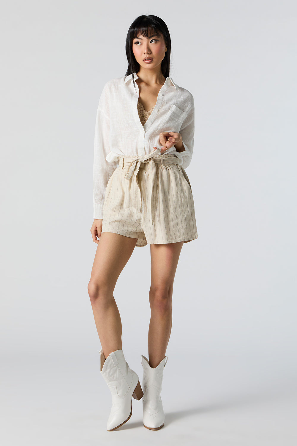Oversized Textured Button-Up Top Oversized Textured Button-Up Top 7