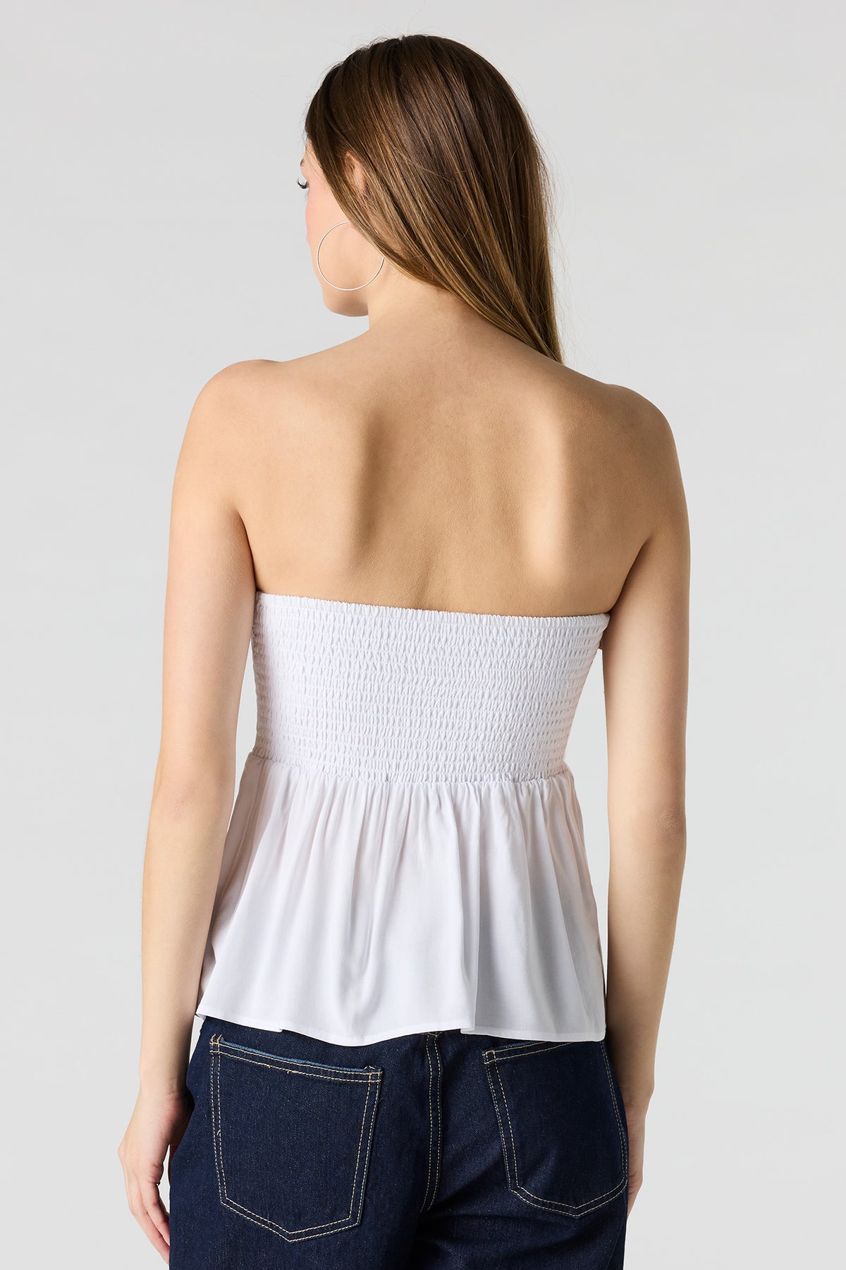 Alt View 15. Smocked Tube Top - Baby Blue