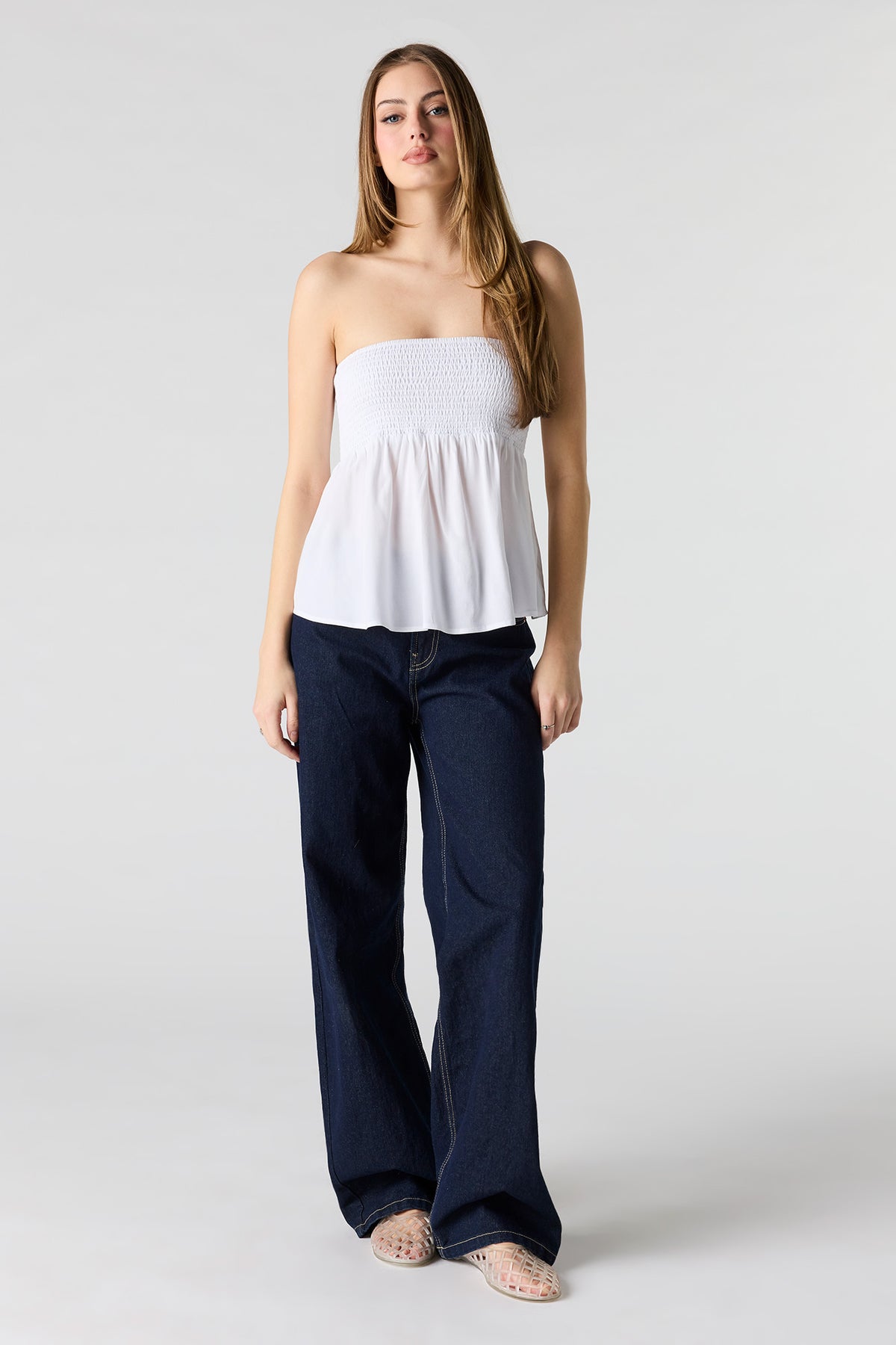 Alt View 16. Smocked Tube Top - Baby Blue
