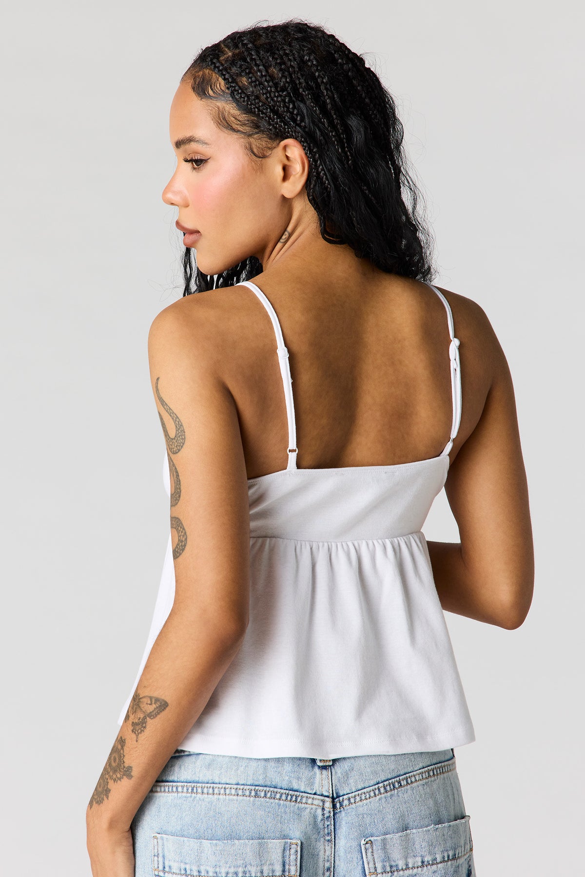 Alt View 8. Surplice Lace Trim Babydoll Tank - Yellow