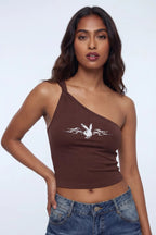 Playboy Contour One Shoulder Top