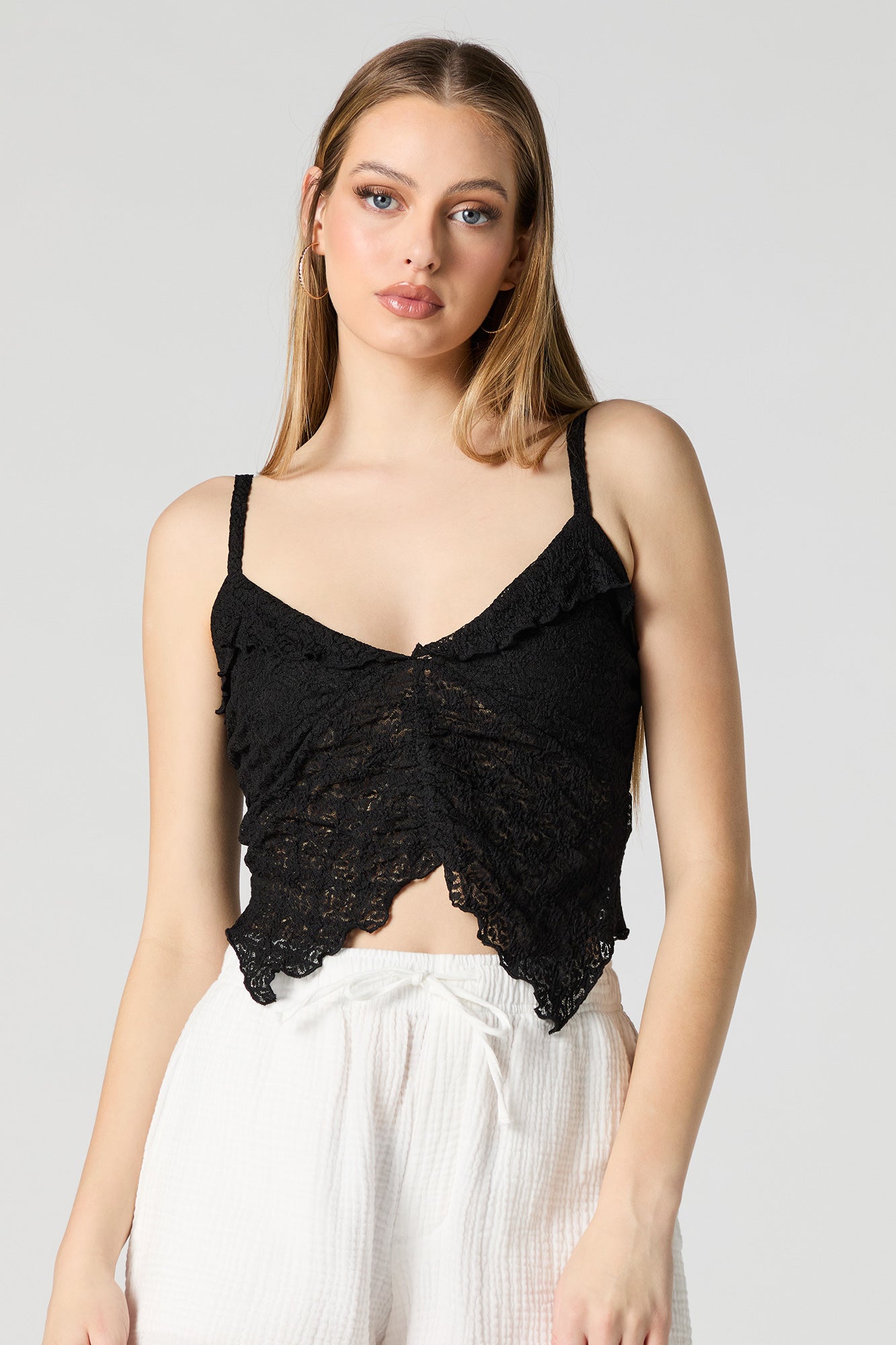 Lace V-Neck Butterfly Cami