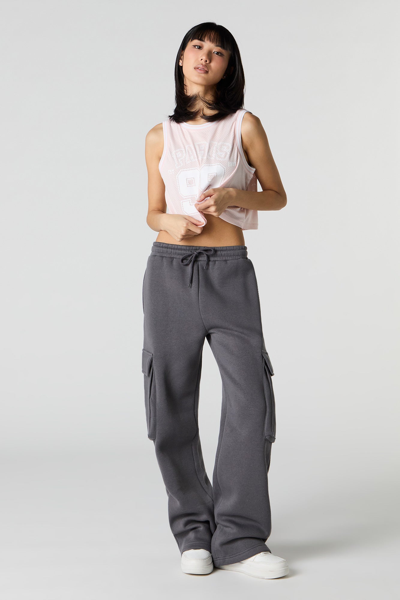 Graphic Mesh Cropped Jersey – Charlotte Russe