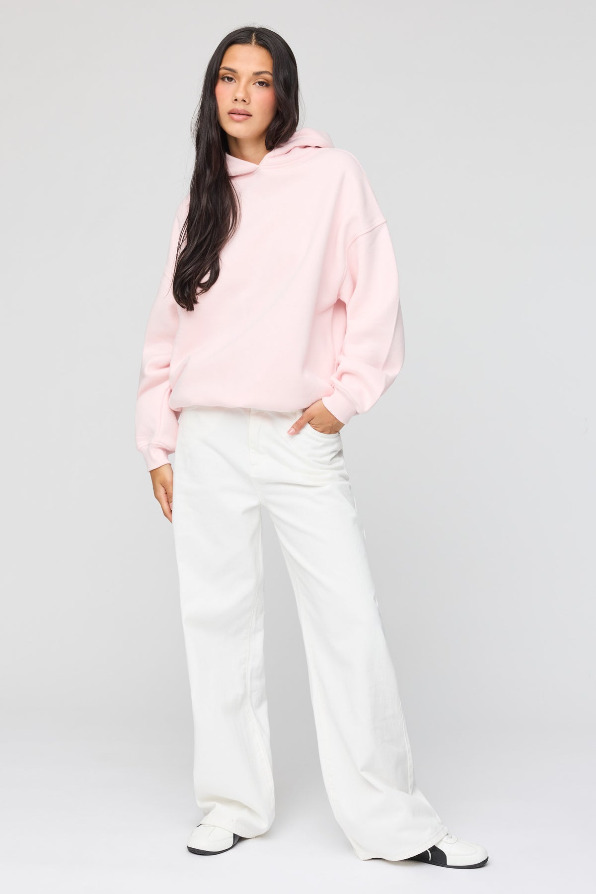 Alt View 3. Luxe Fleece Favourite Hoodie - Light Pink