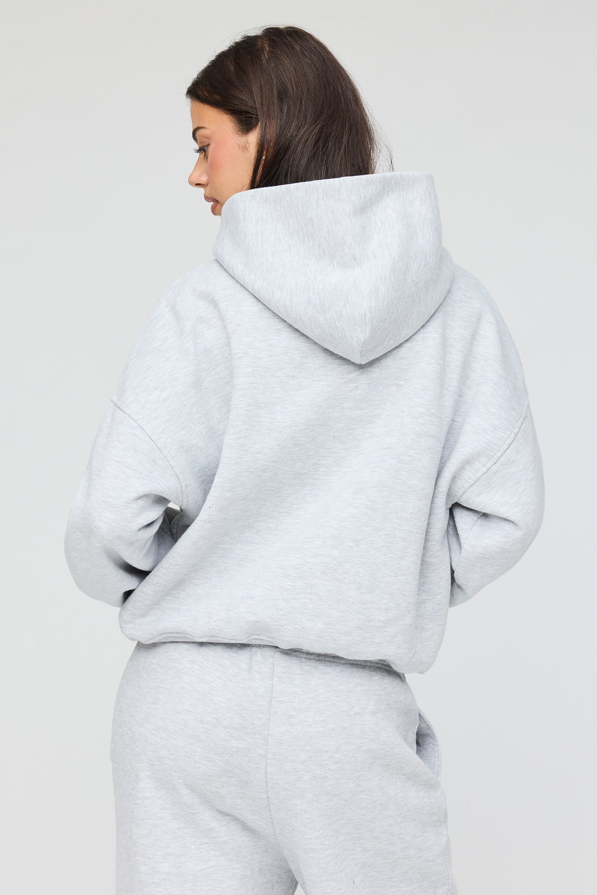 Alt View 2. Luxe Fleece Boyfriend Hoodie - Heather Grey